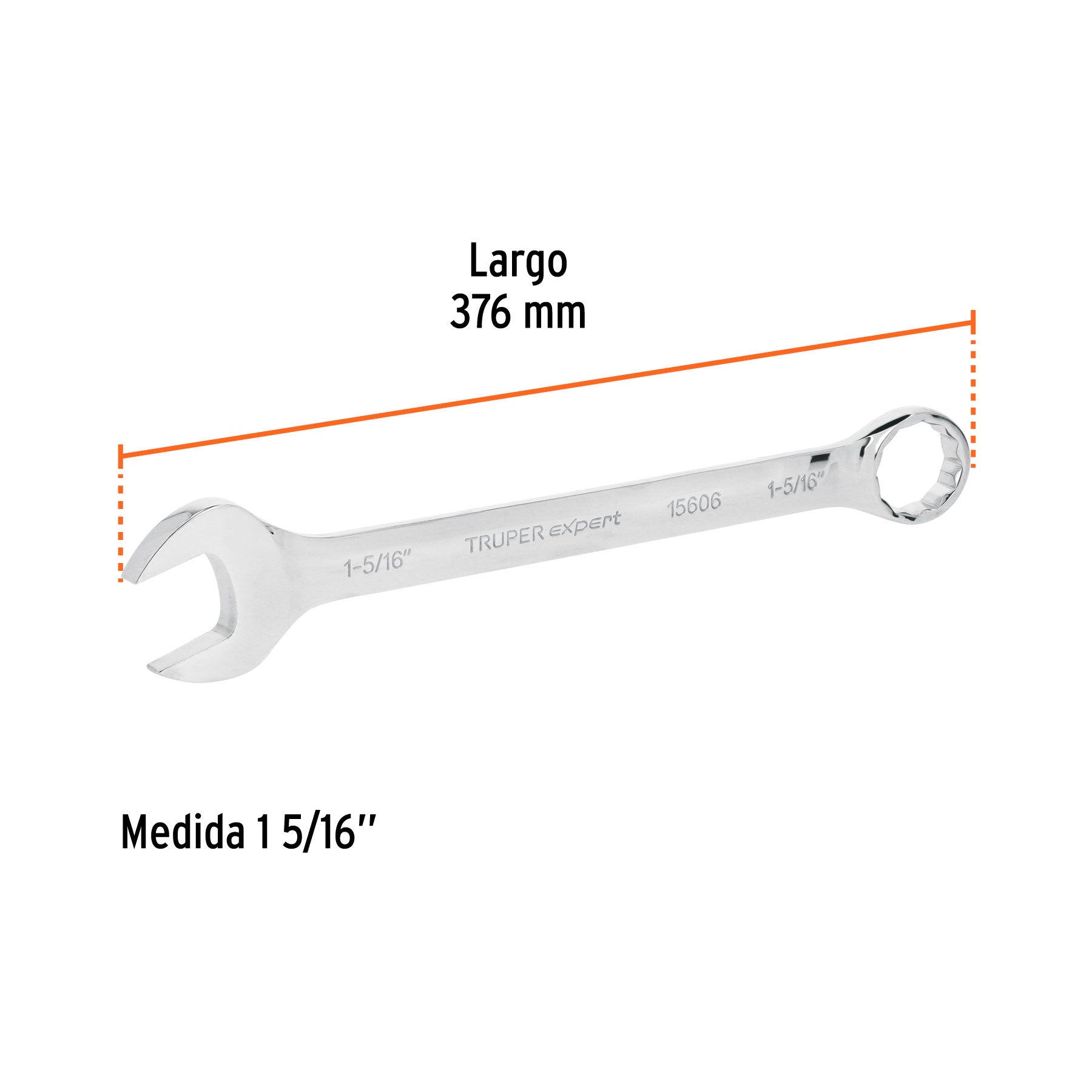 Llave combinada extralarga 1-5/16" x 376 mm de largo, EXPERT