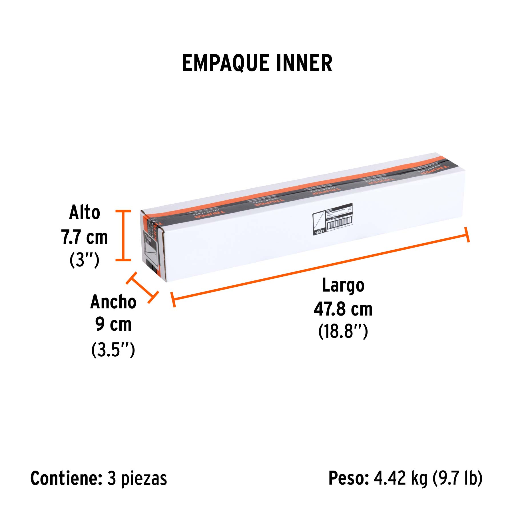 Llave combinada extralarga 1-5/8" x 483 mm de largo, EXPERT - Empaque