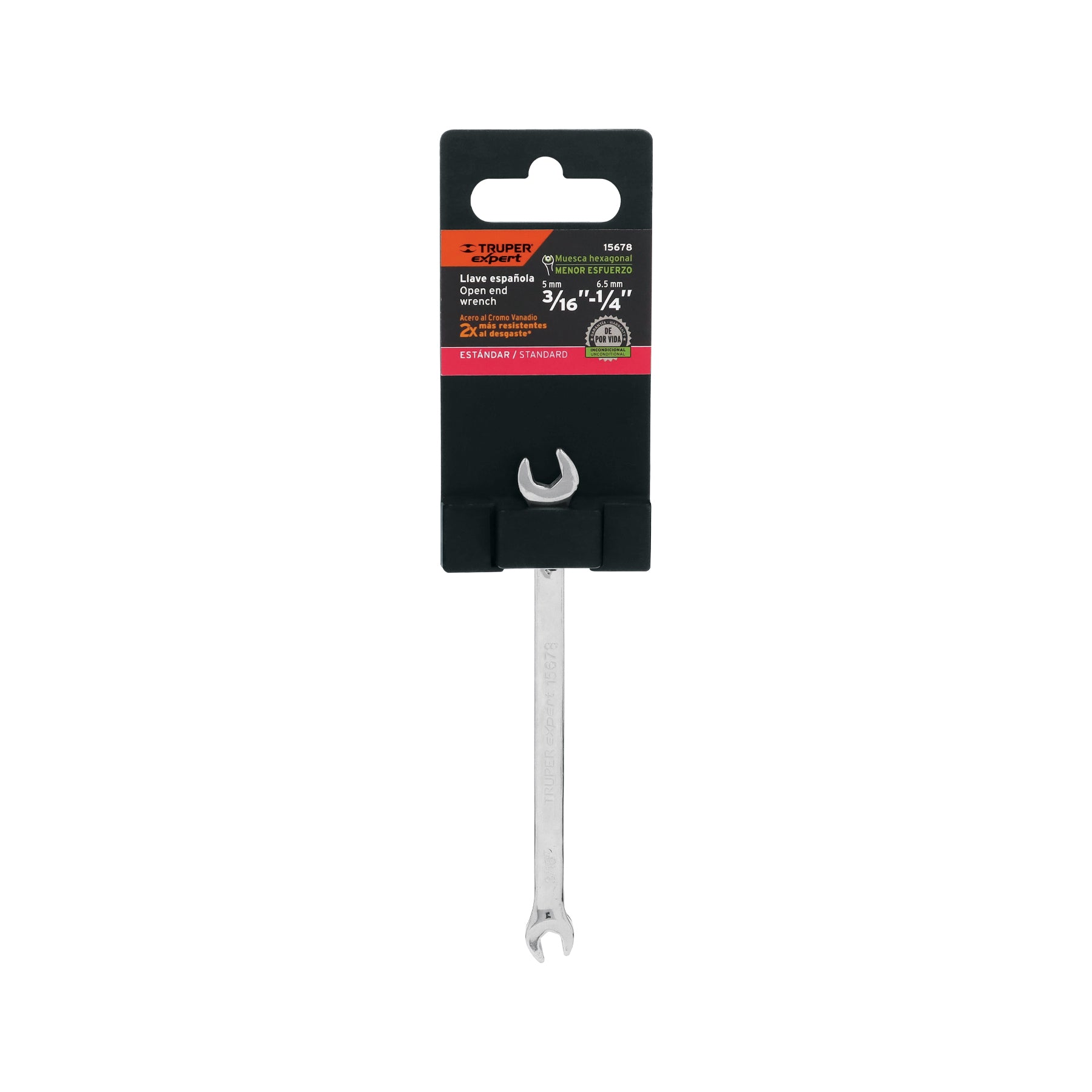 Llave española, 3/16 x 1/4" x 126 mm de largo, TRUPER EXPERT