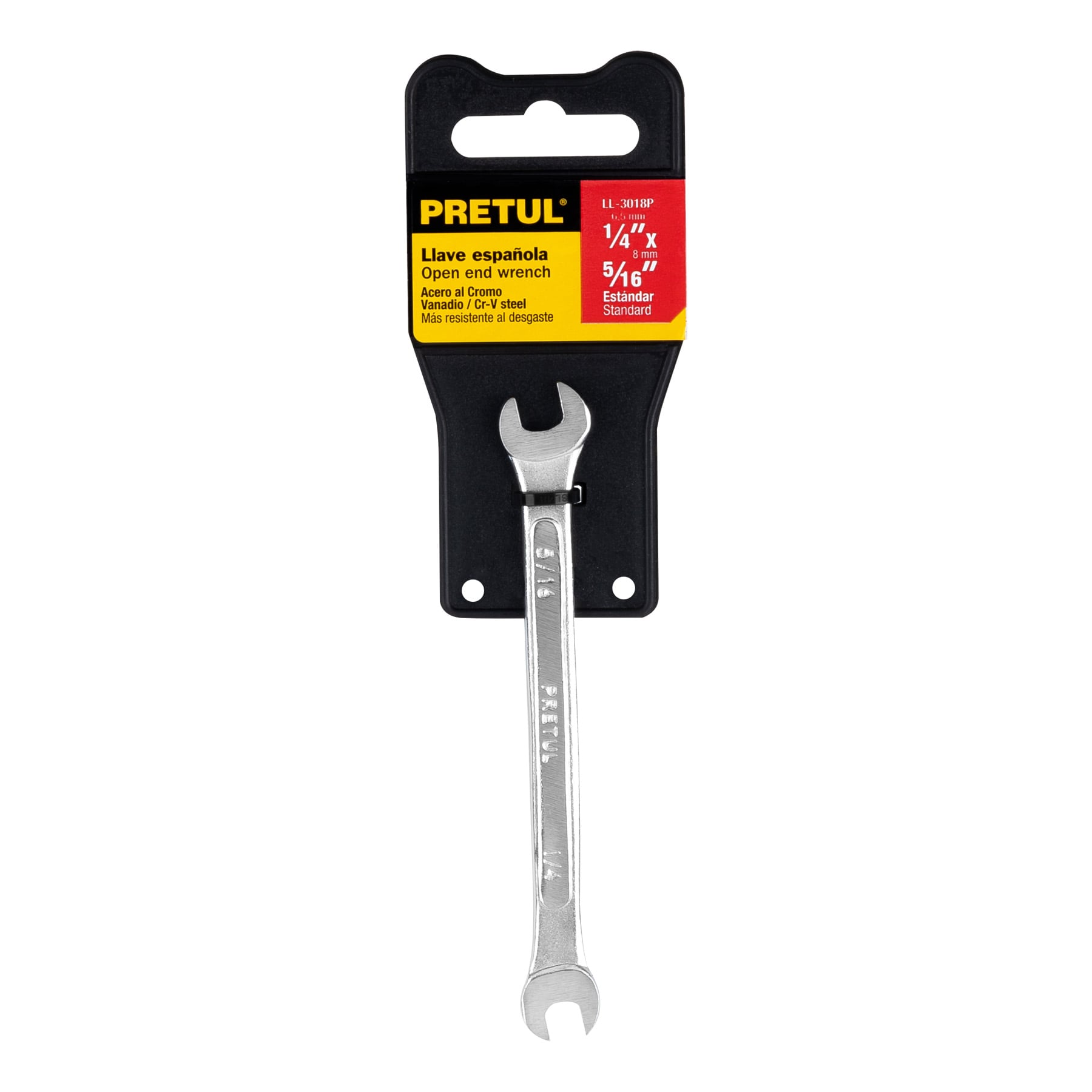 Llave española, 1/4 x 5/16" x 122 mm de largo, PRETUL