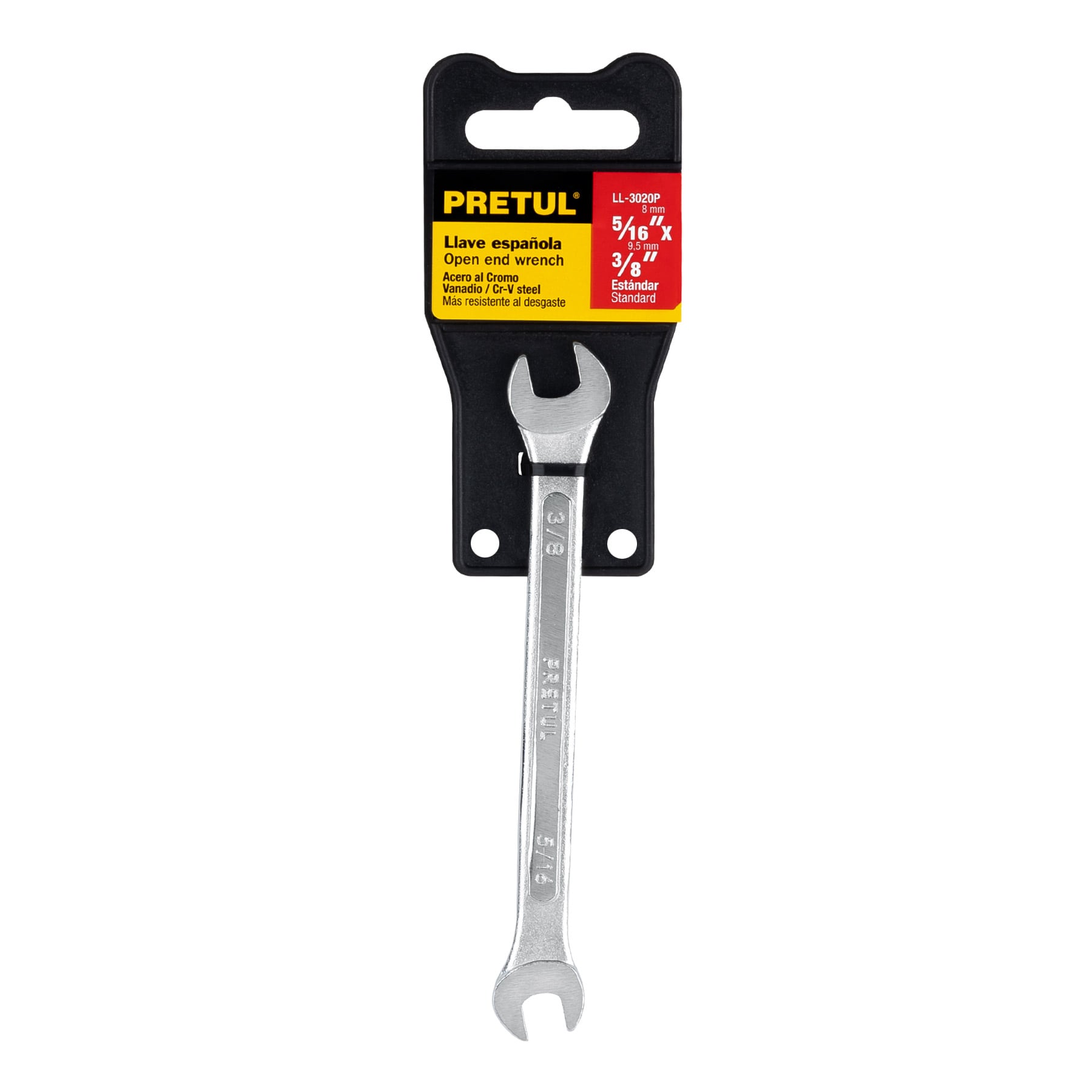 Llave española, 5/16 x 3/8" x 140 mm de largo, PRETUL