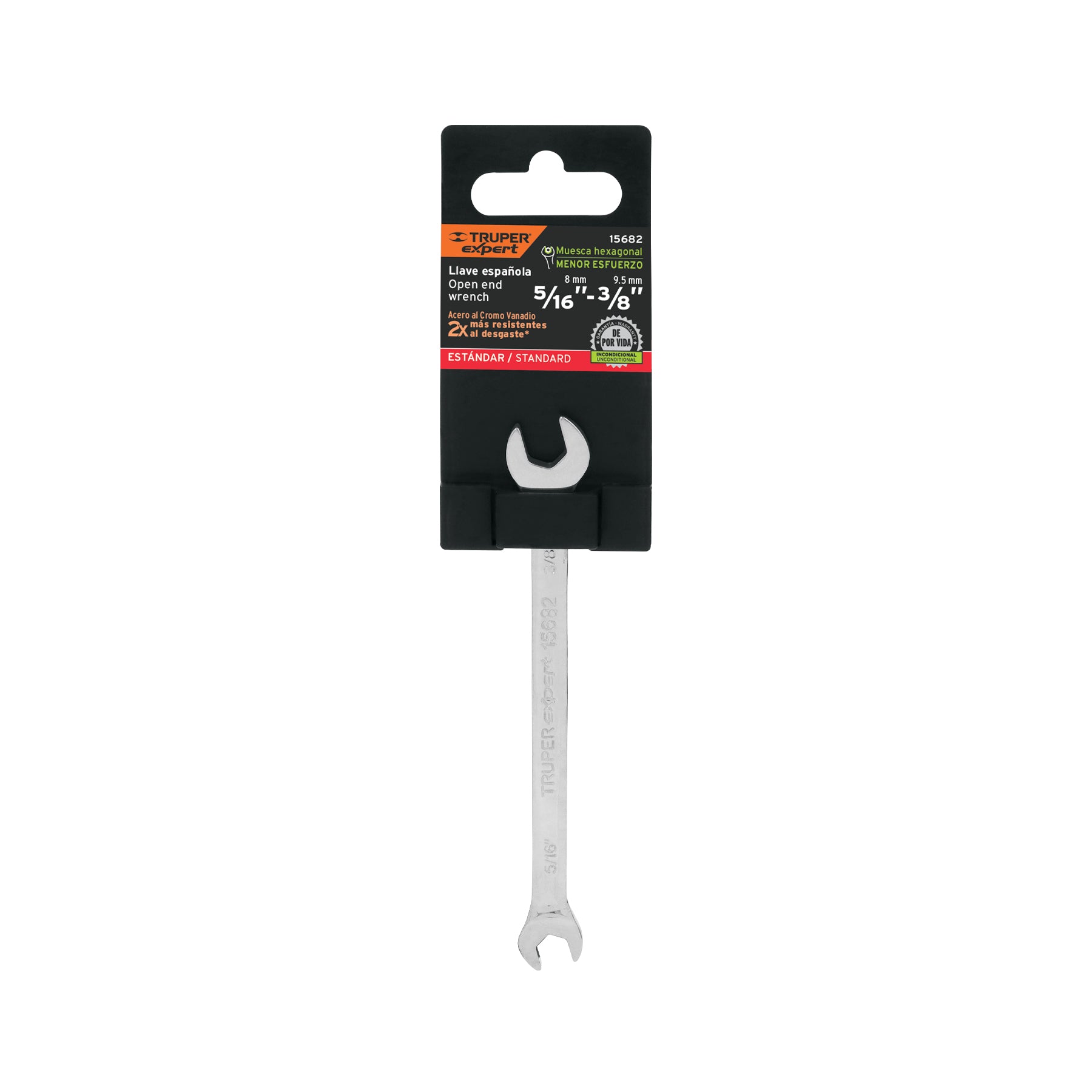 Llave española, 5/16 x 3/8" x 145 mm de largo, TRUPER EXPERT