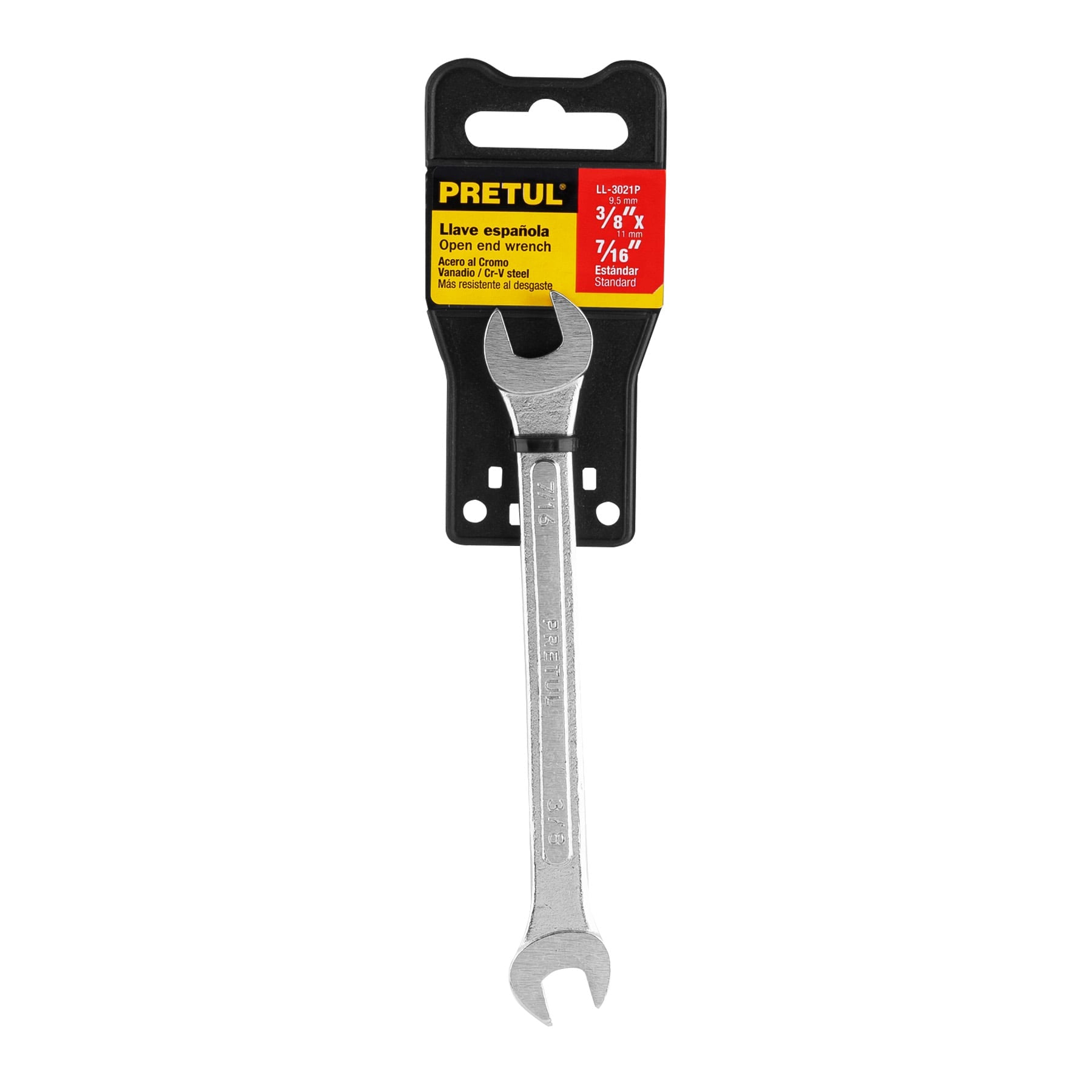 Llave española, 3/8 x 7/16" x 157 mm de largo, PRETUL
