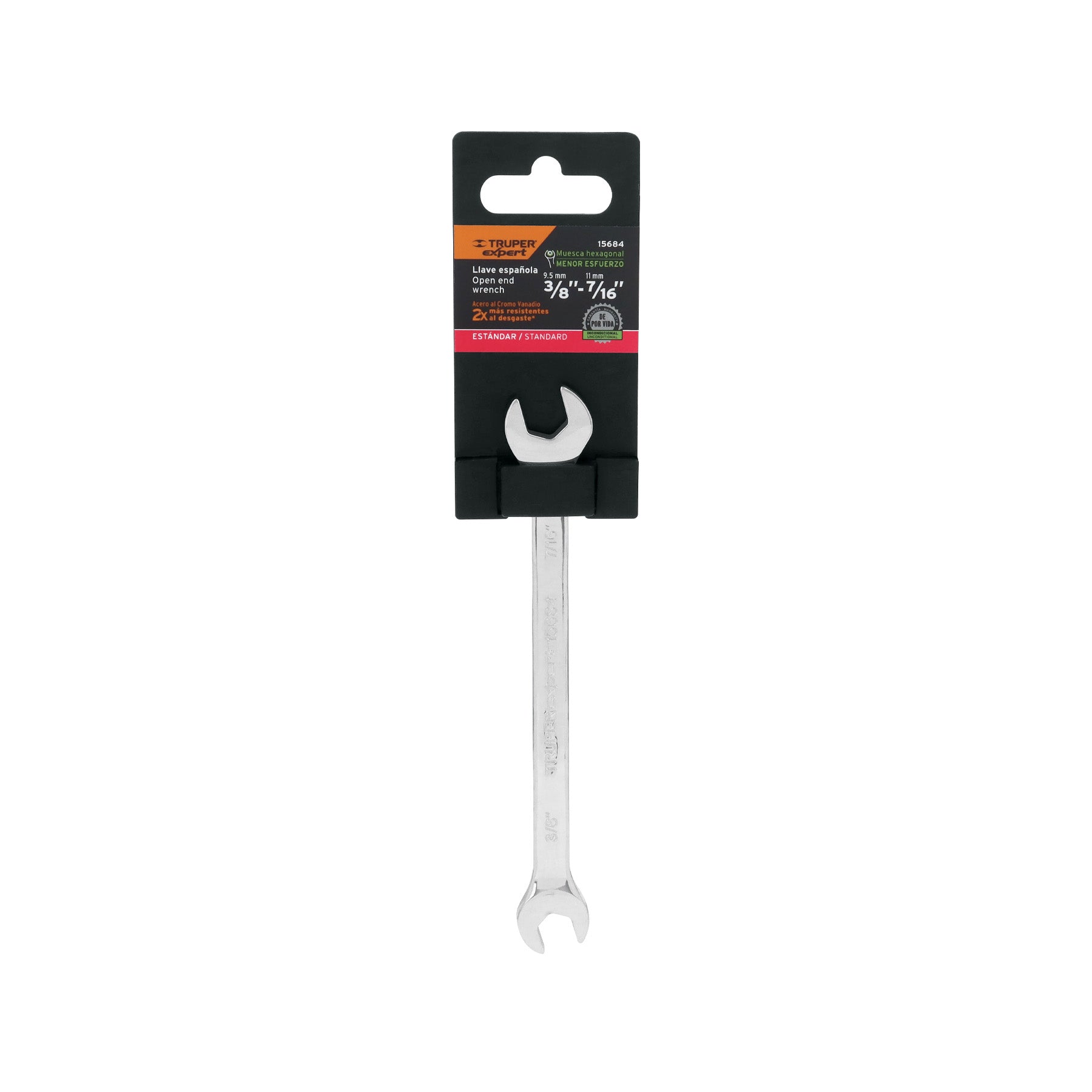 Llave española, 3/8 x 7/16" x 162 mm de largo, TRUPER EXPERT
