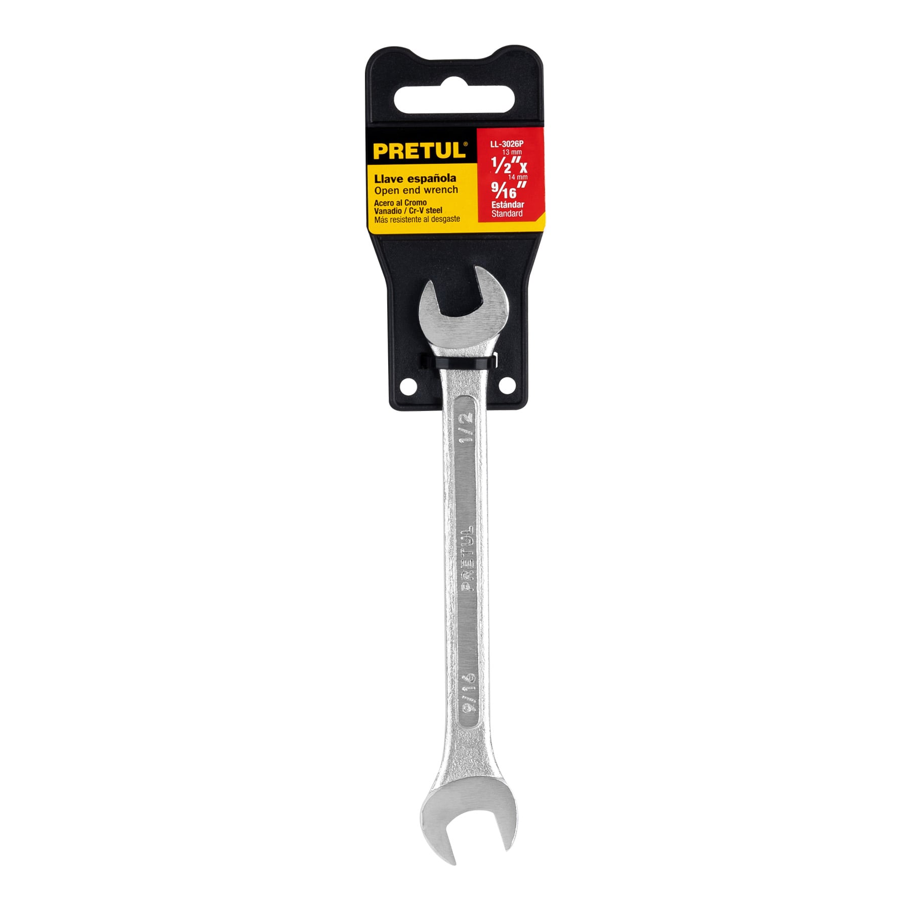 Llave española, 1/2 x 9/16" x 172 mm de largo, PRETUL