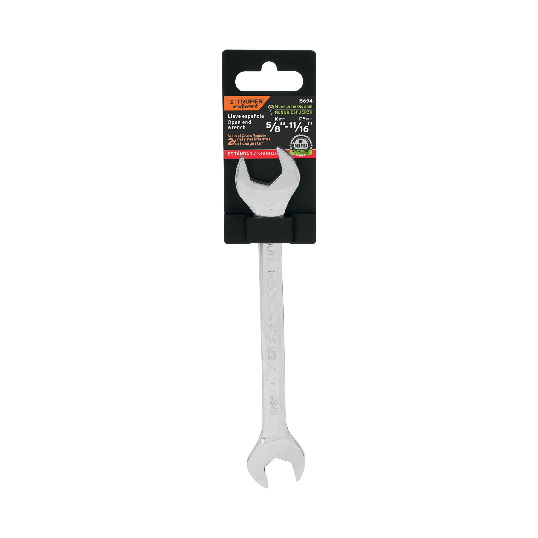 Llave española, 5/8 x 11/16" x 198 mm de largo, EXPERT