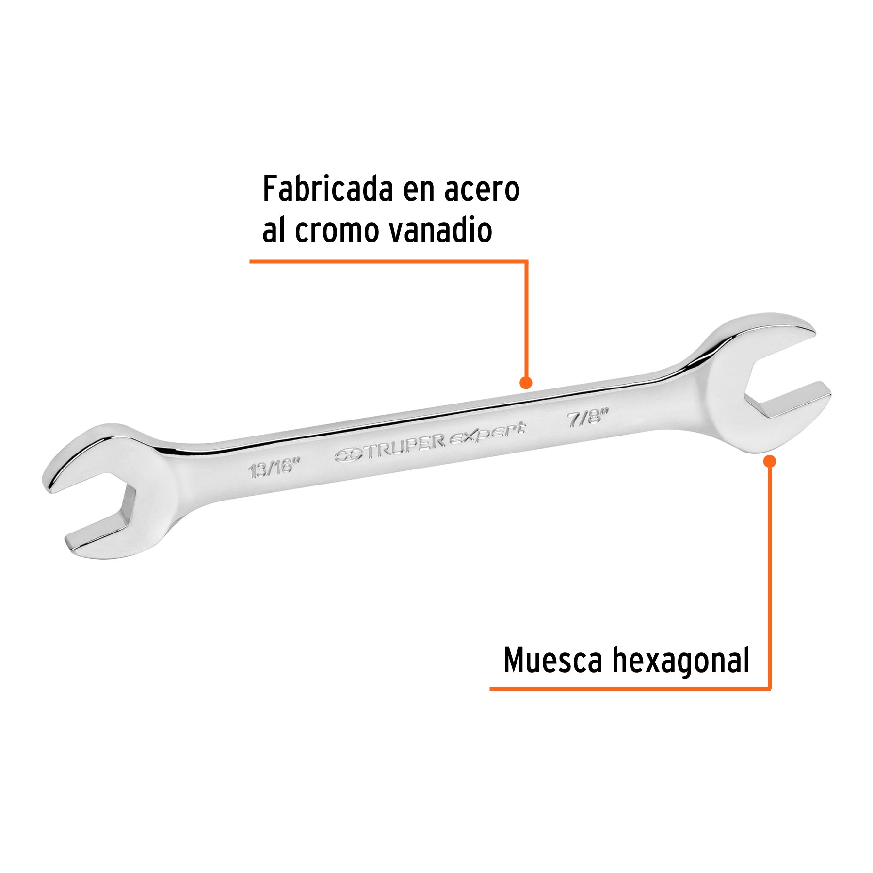 Llave española, 13/16 x 7/8" x 242 mm de largo, EXPERT