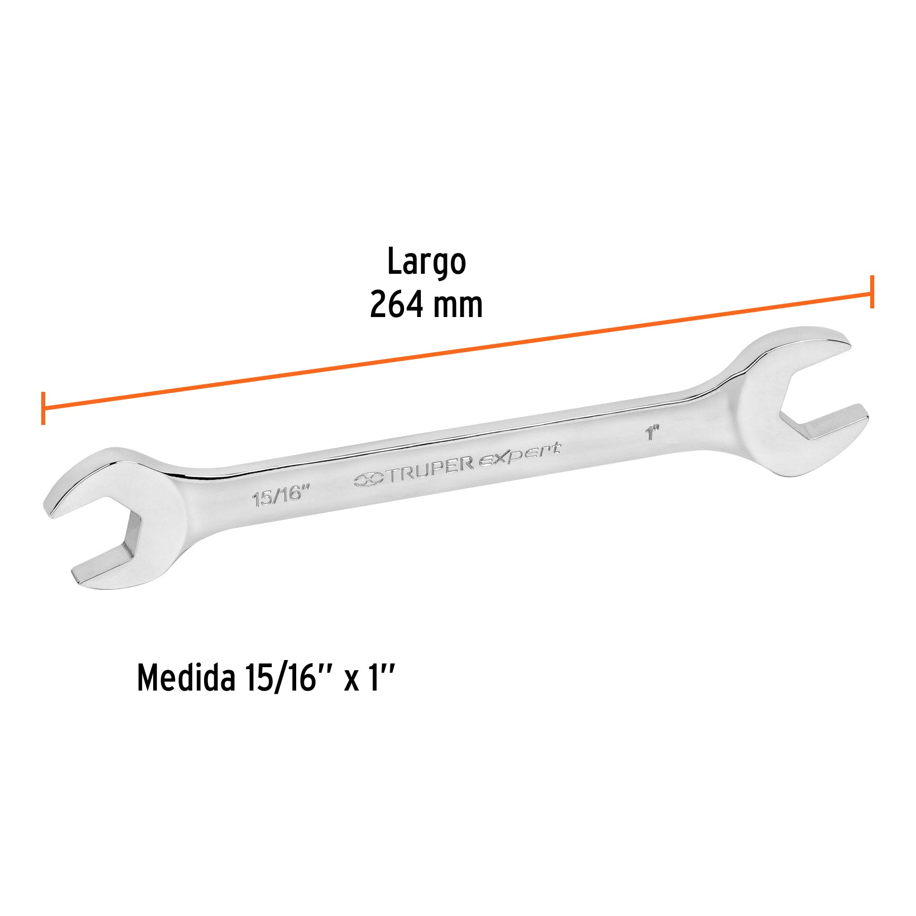 Llave española, 15/16 x 1" x 264 mm de largo, TRUPER EXPERT