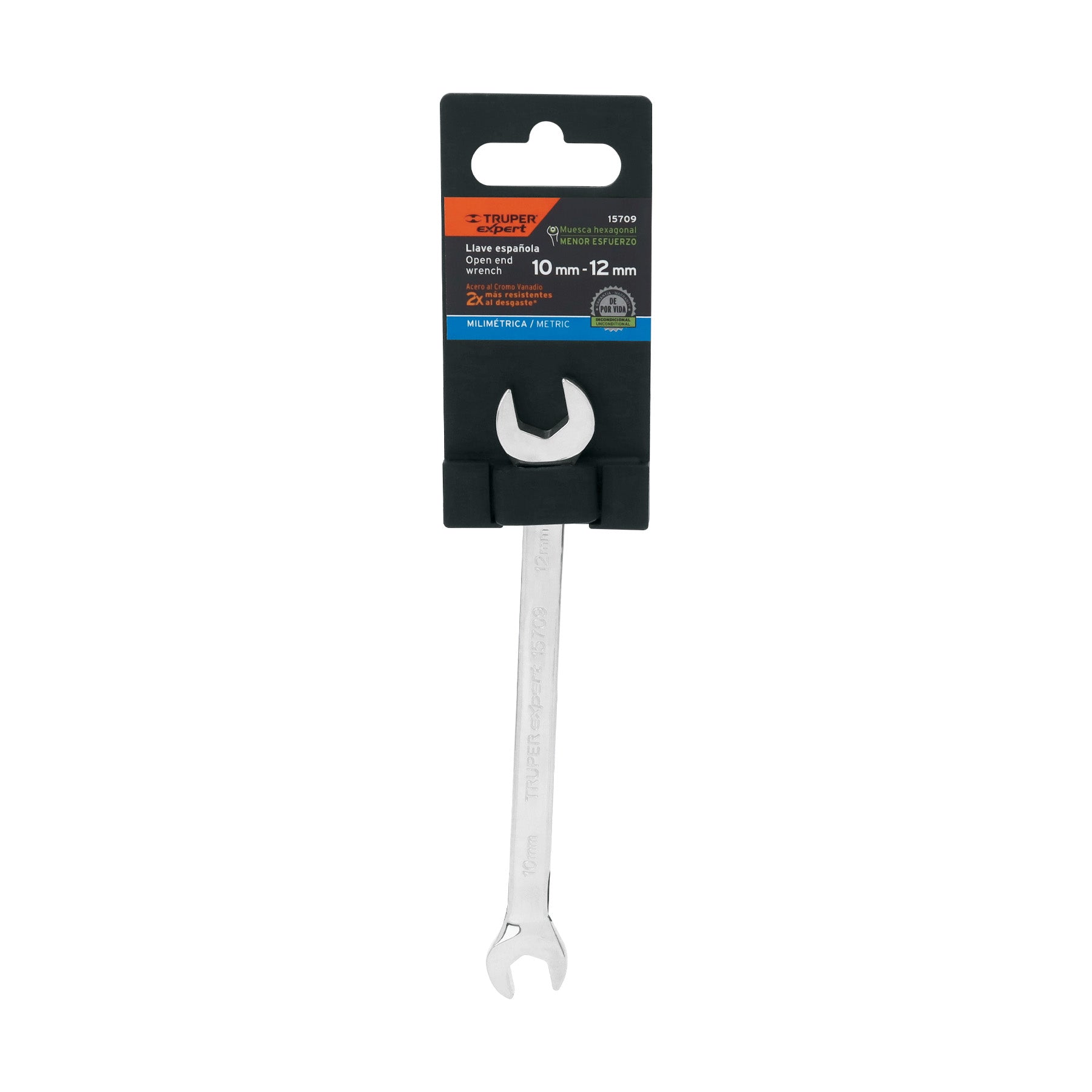 Llave española 10 x 12 x 162 mm de largo, TRUPER EXPERT