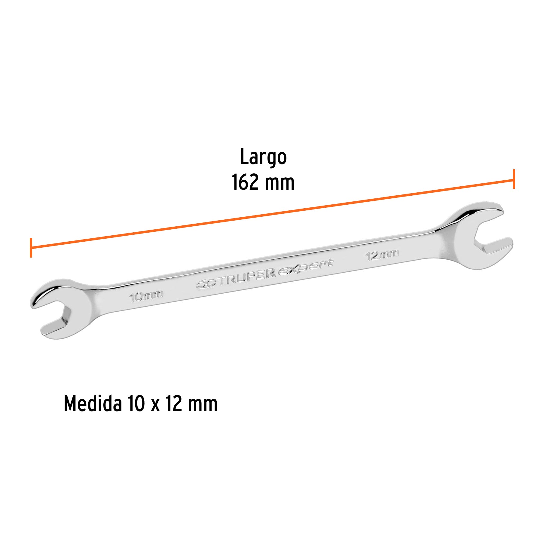 Llave española 10 x 12 x 162 mm de largo, TRUPER EXPERT