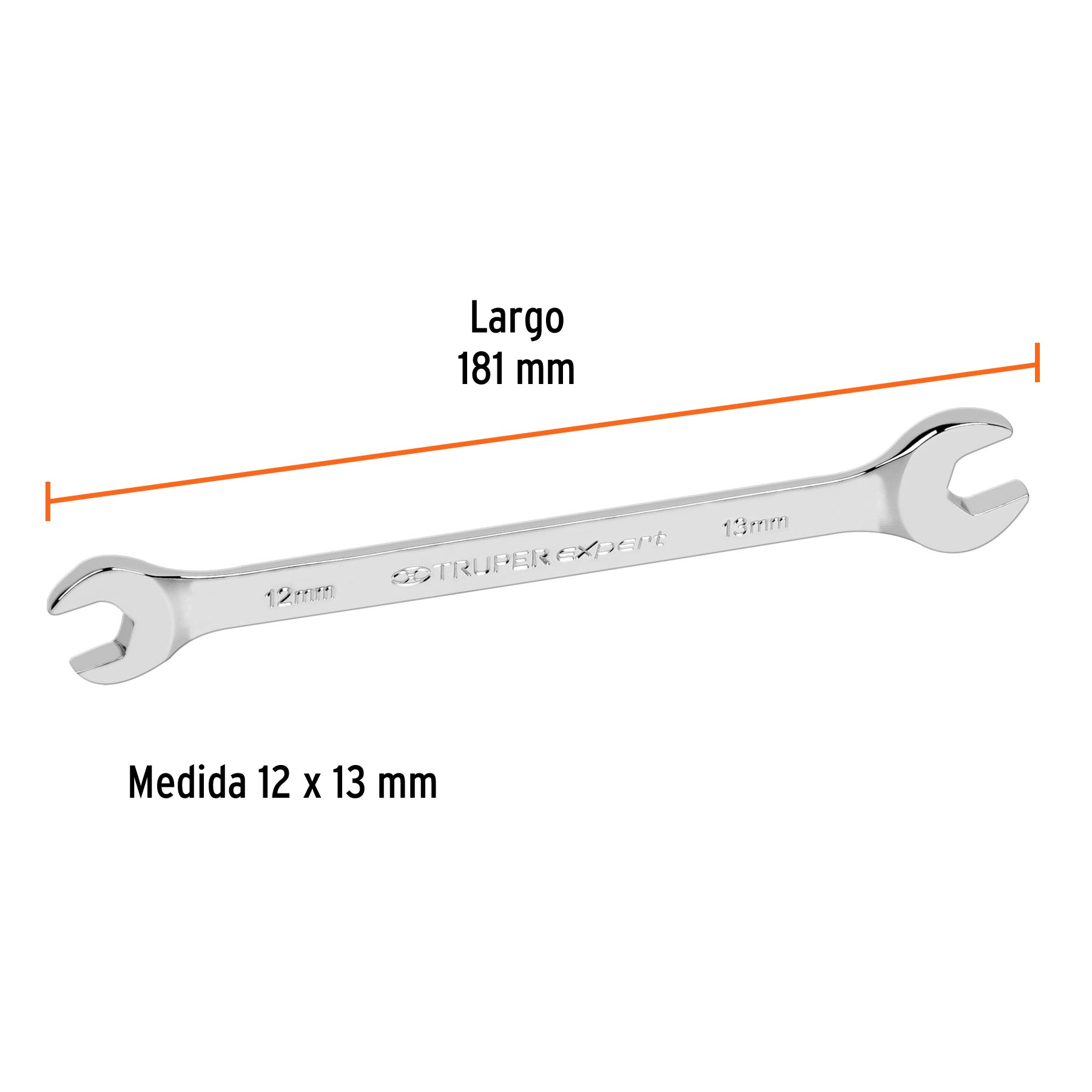 Llave española 12 x 13 x 181 mm de largo, TRUPER EXPERT