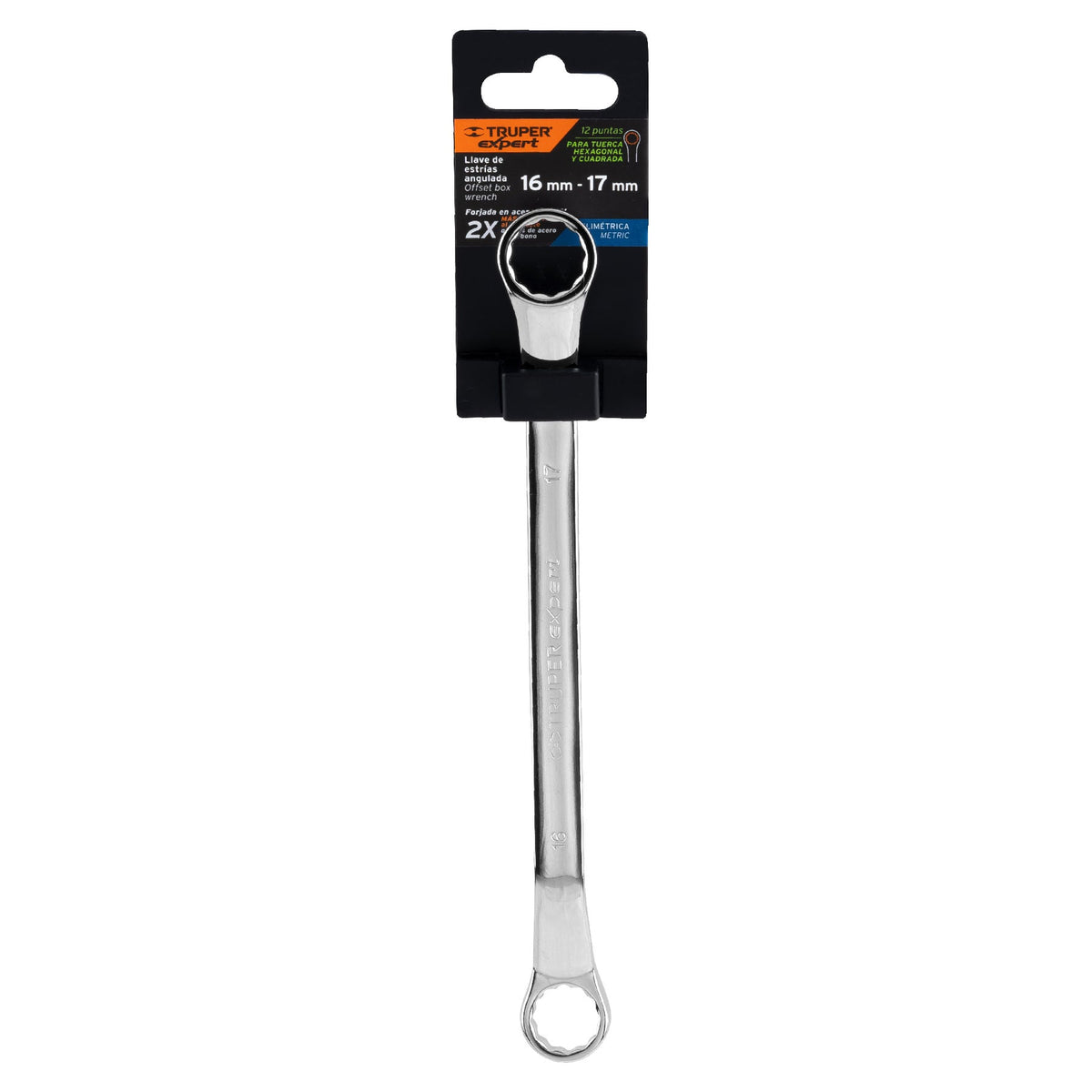 Llave de estrías 16 x 17 x 236 mm largo, TRUPER EXPERT