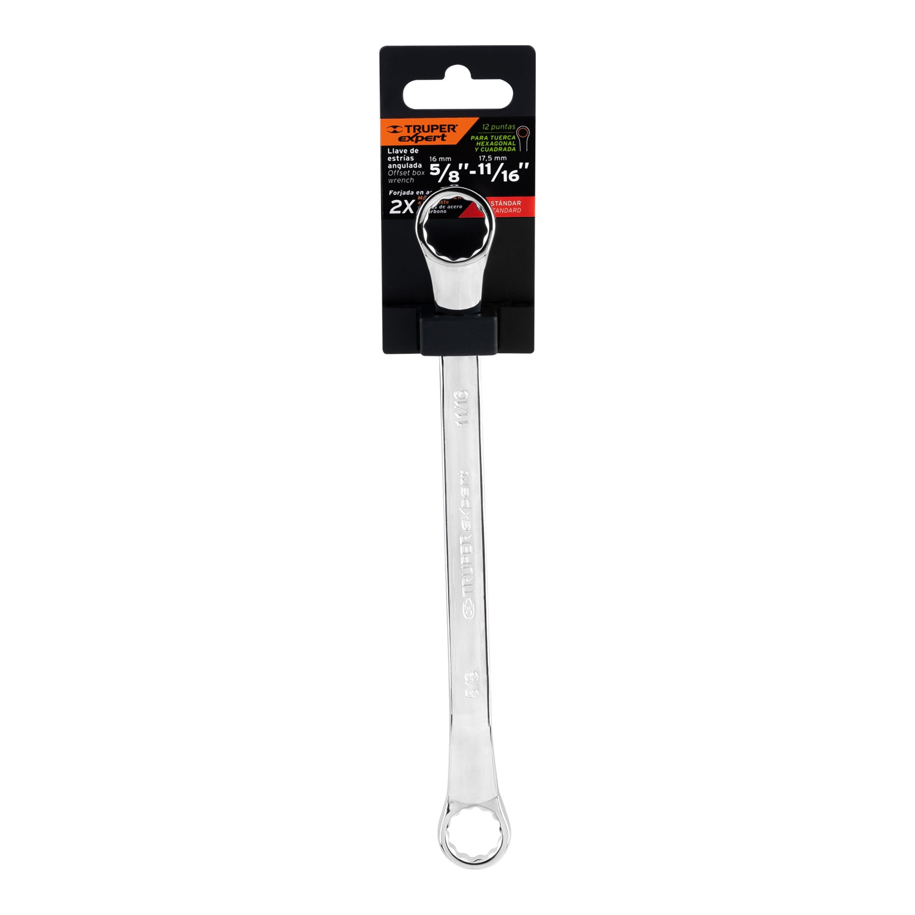 Llave de estrías 5/8 x 11/16" x 236 mm largo, TRUPER EXPERT