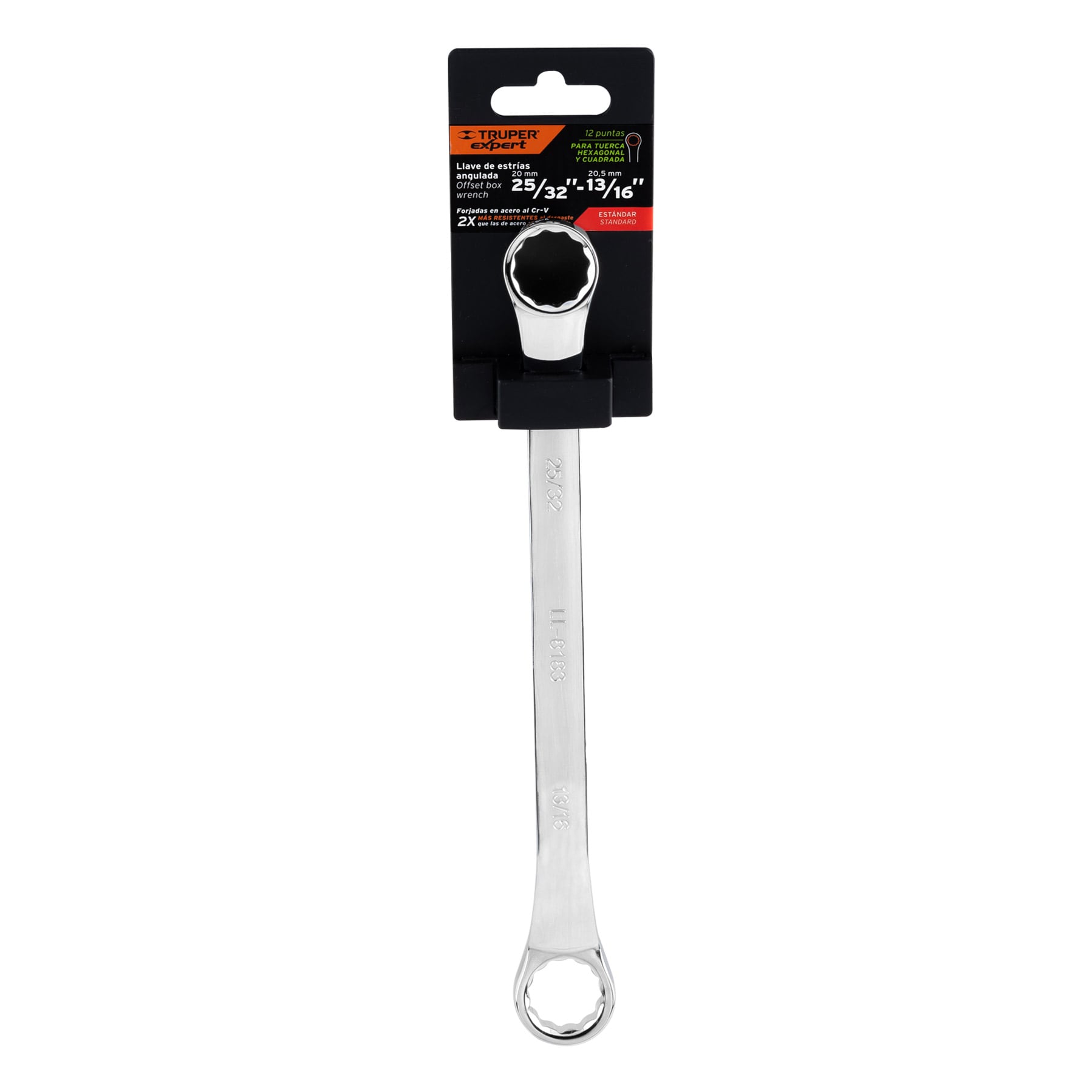 Llave de estrías 25/32 x 13/16" x 291mm largo, TRUPER EXPERT