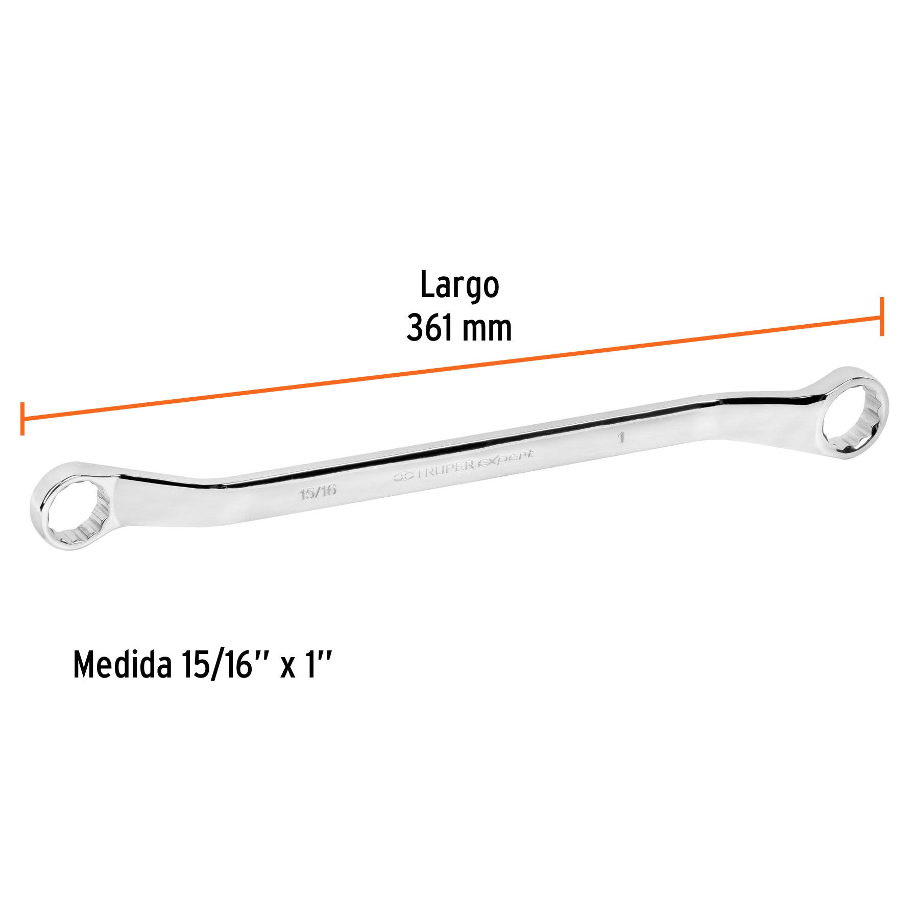 Llave de estrías 15/16 x 1" x 361 mm largo, TRUPER EXPERT