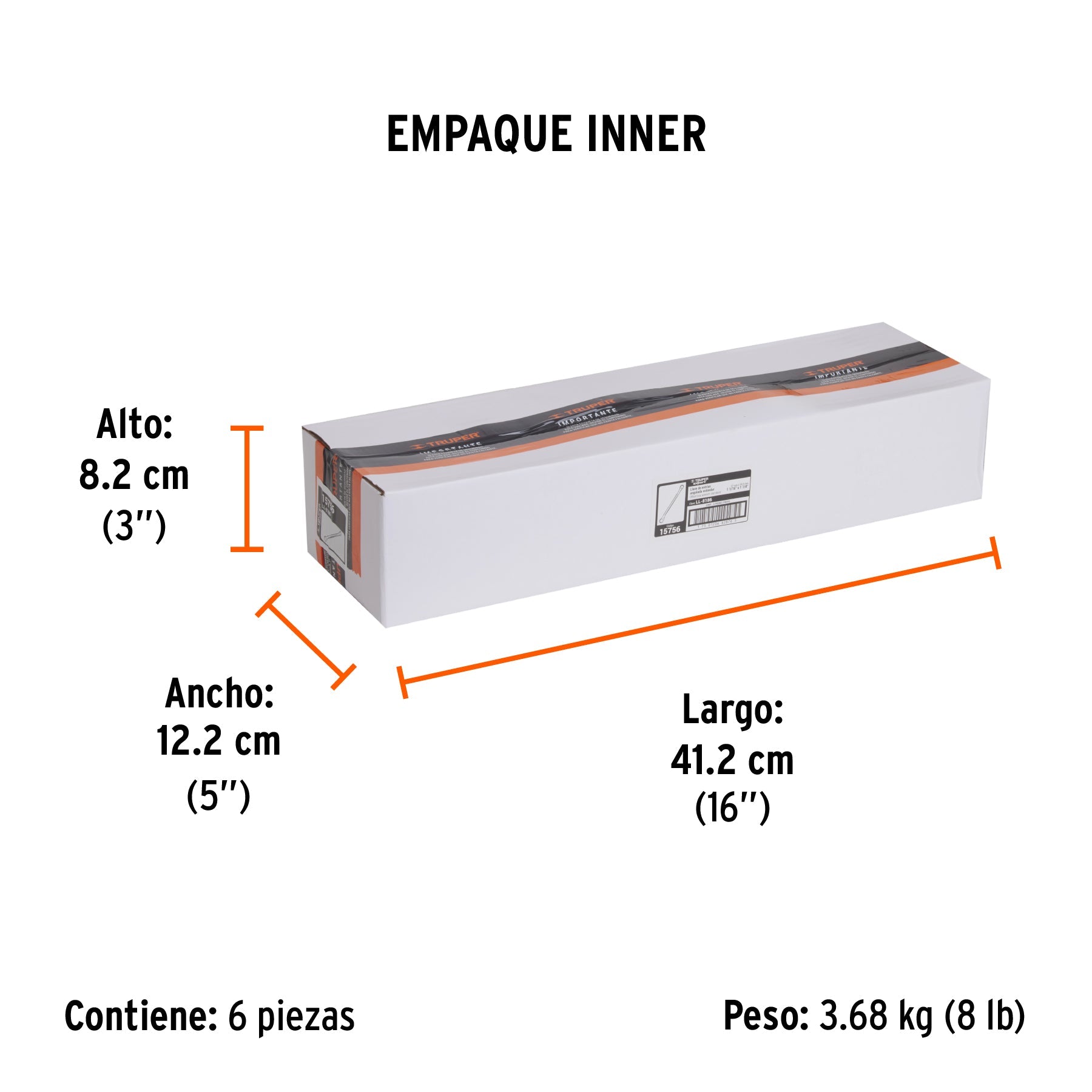 Llave de estrías 1-1/16 x 1-1/8" x 407 mm largo, EXPERT - Empaque