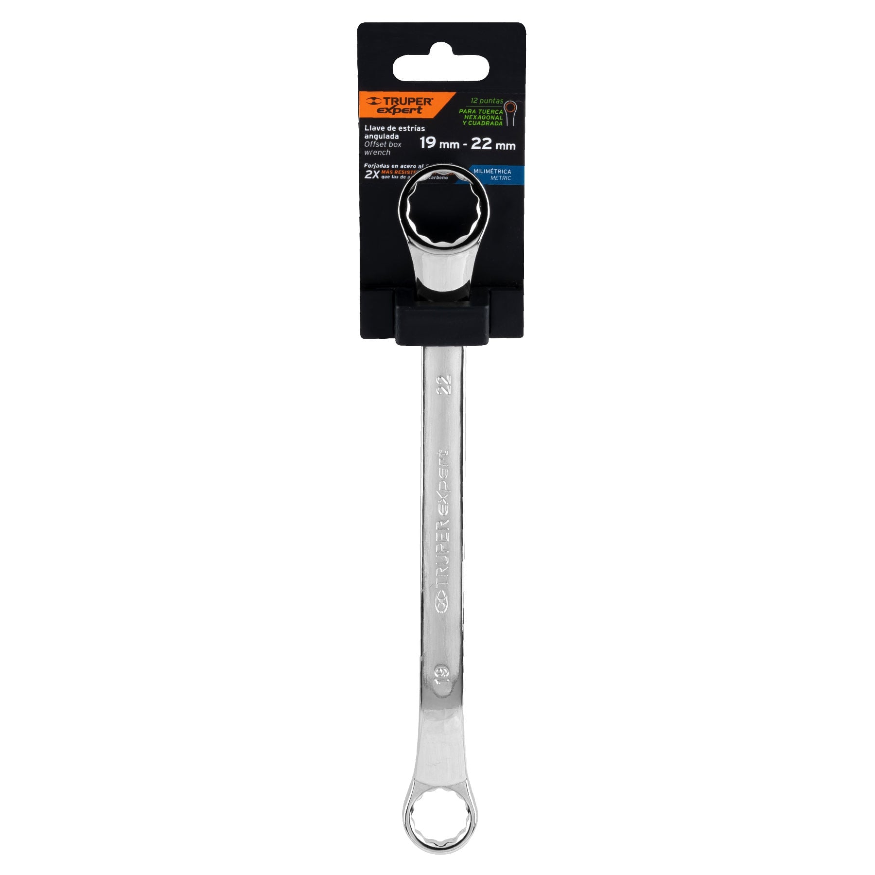 Llave de estrías 19 x 22 x 291 mm largo, TRUPER EXPERT