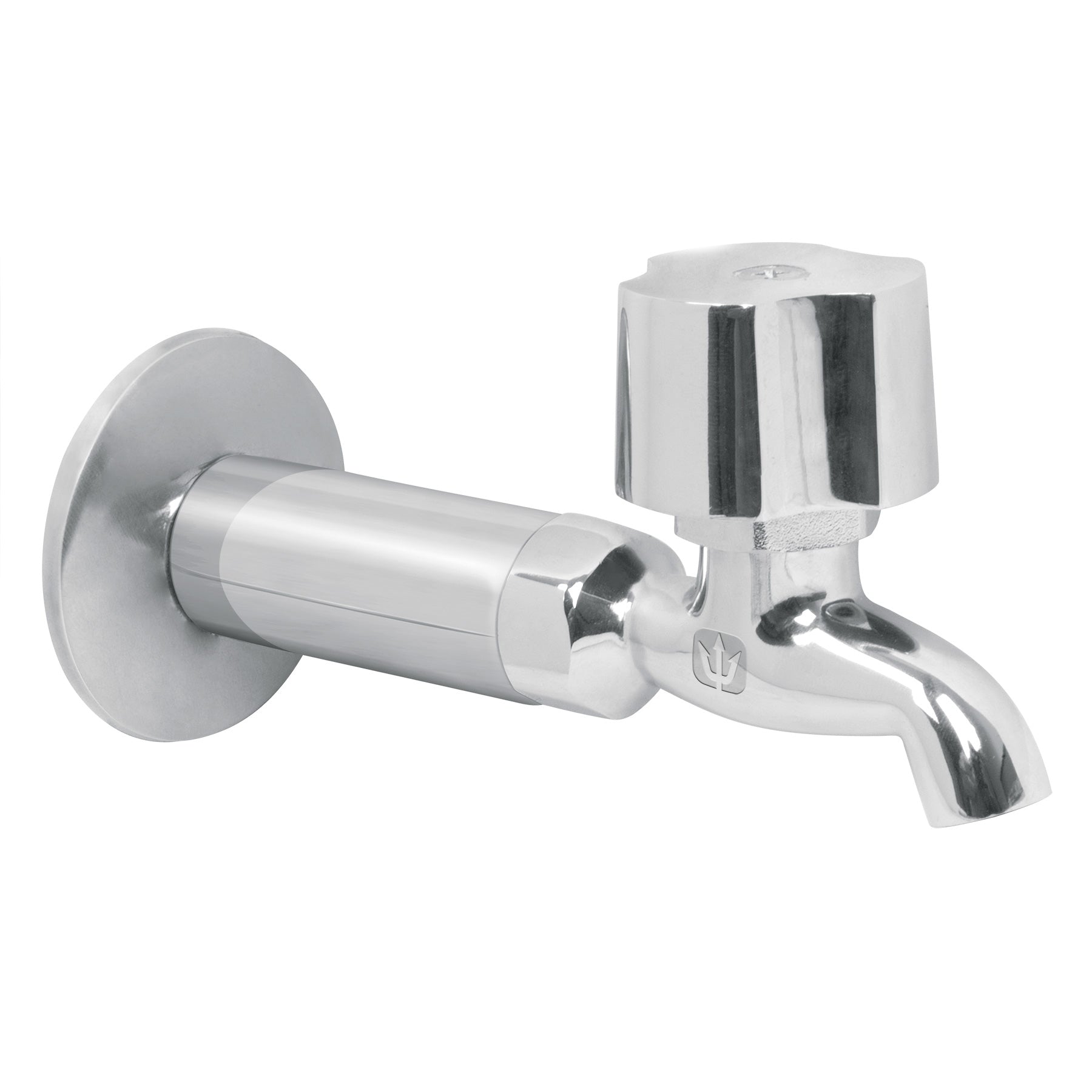Llave 1/2" para fregadero con niple y chapetón, cromo, BASIC