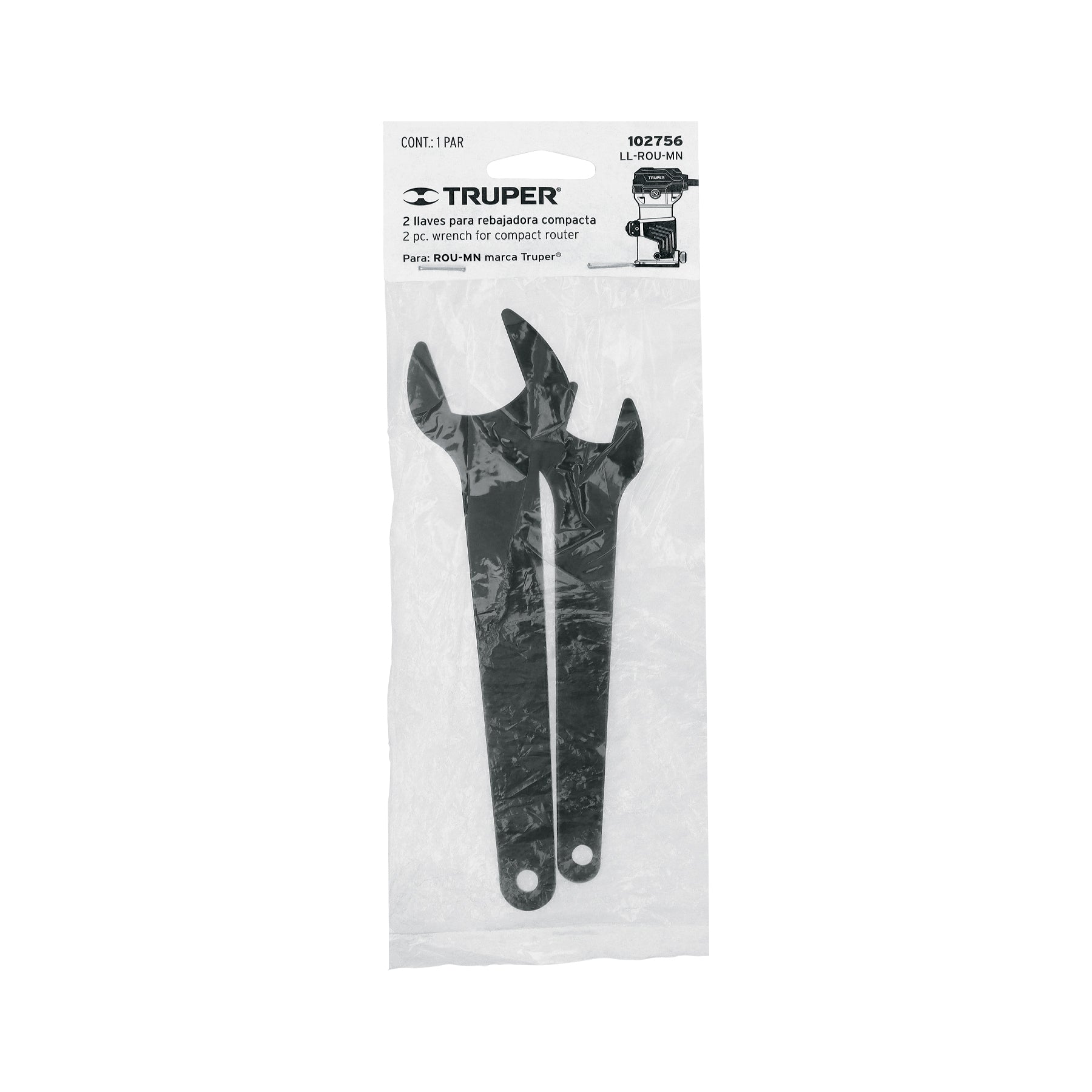 Juego de 2 llaves para ROU-MN, TRUPER