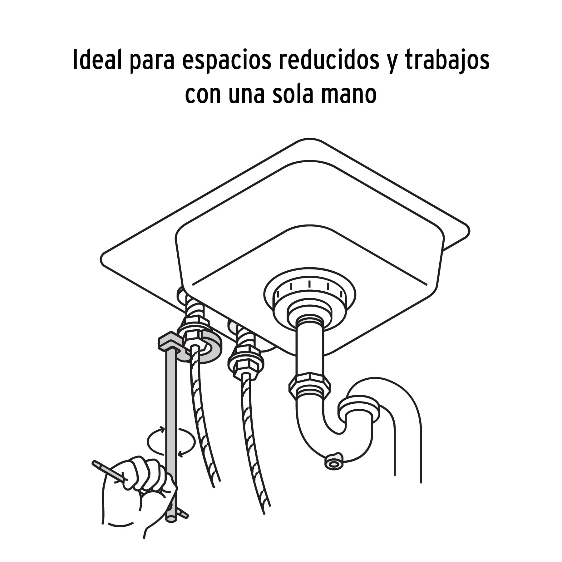 Llave 12" para plomero, TRUPER