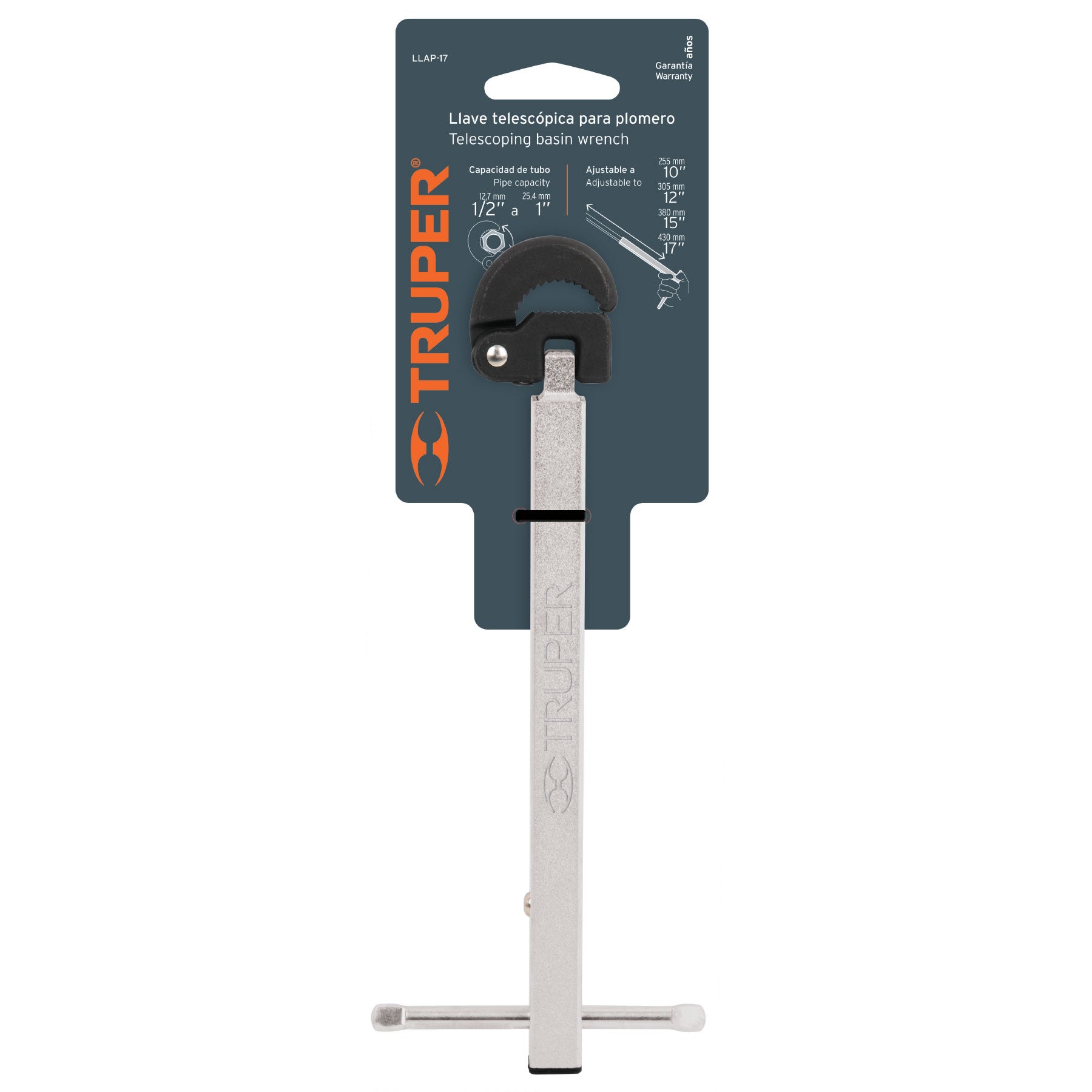 Llave para plomero, 17"