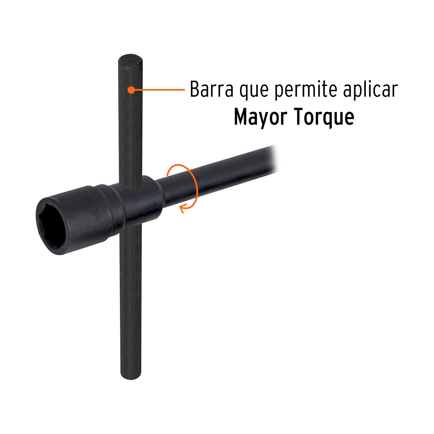 Llave de artillería 33 mm X 3/4" boca hexagonal, TRUPER