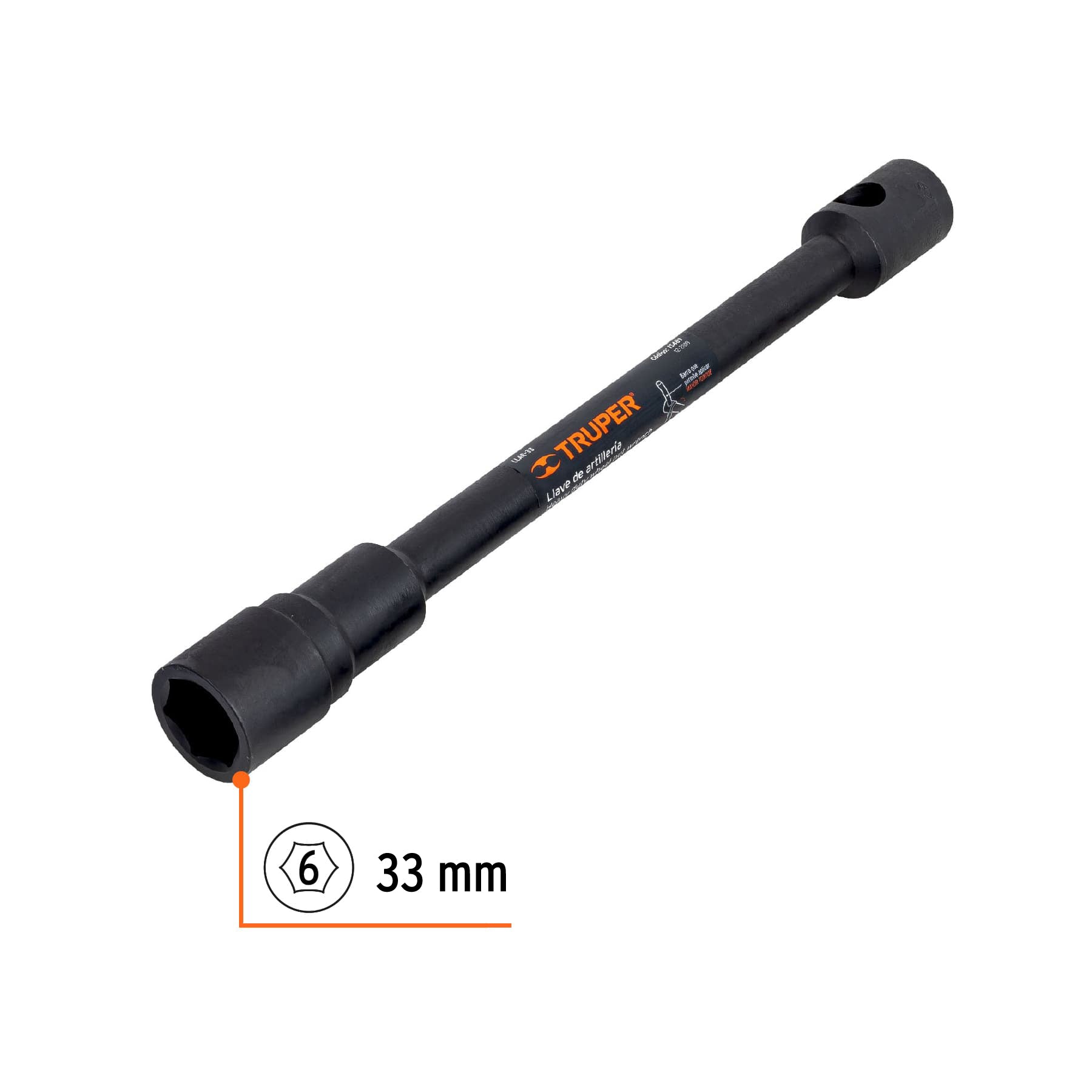 Llave de artillería 33 mm X 3/4" boca hexagonal, TRUPER
