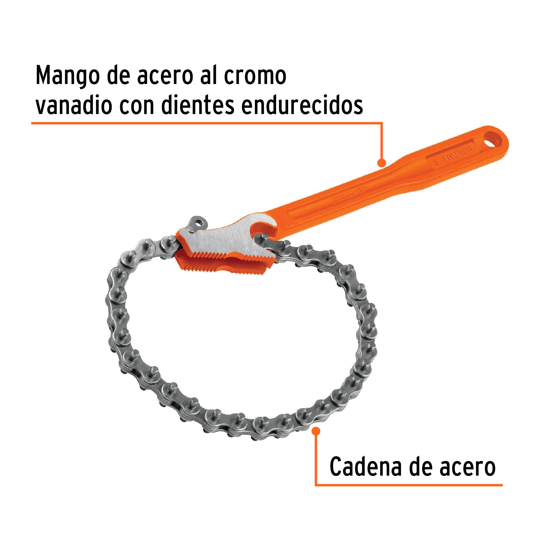 Llave universal con cadena con mango de 11", TRUPER