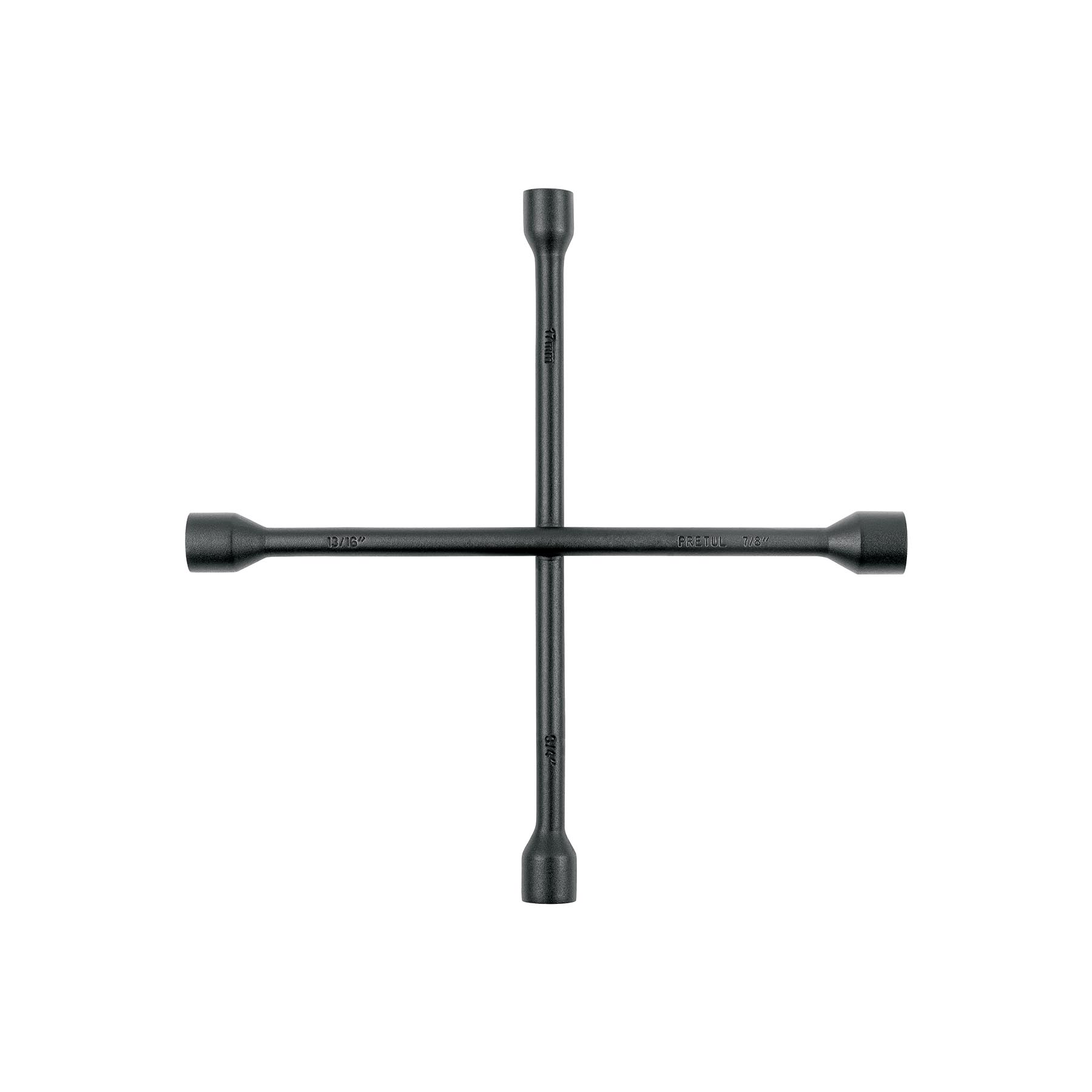 Llave de cruz 14", acabado negro mate, PRETUL