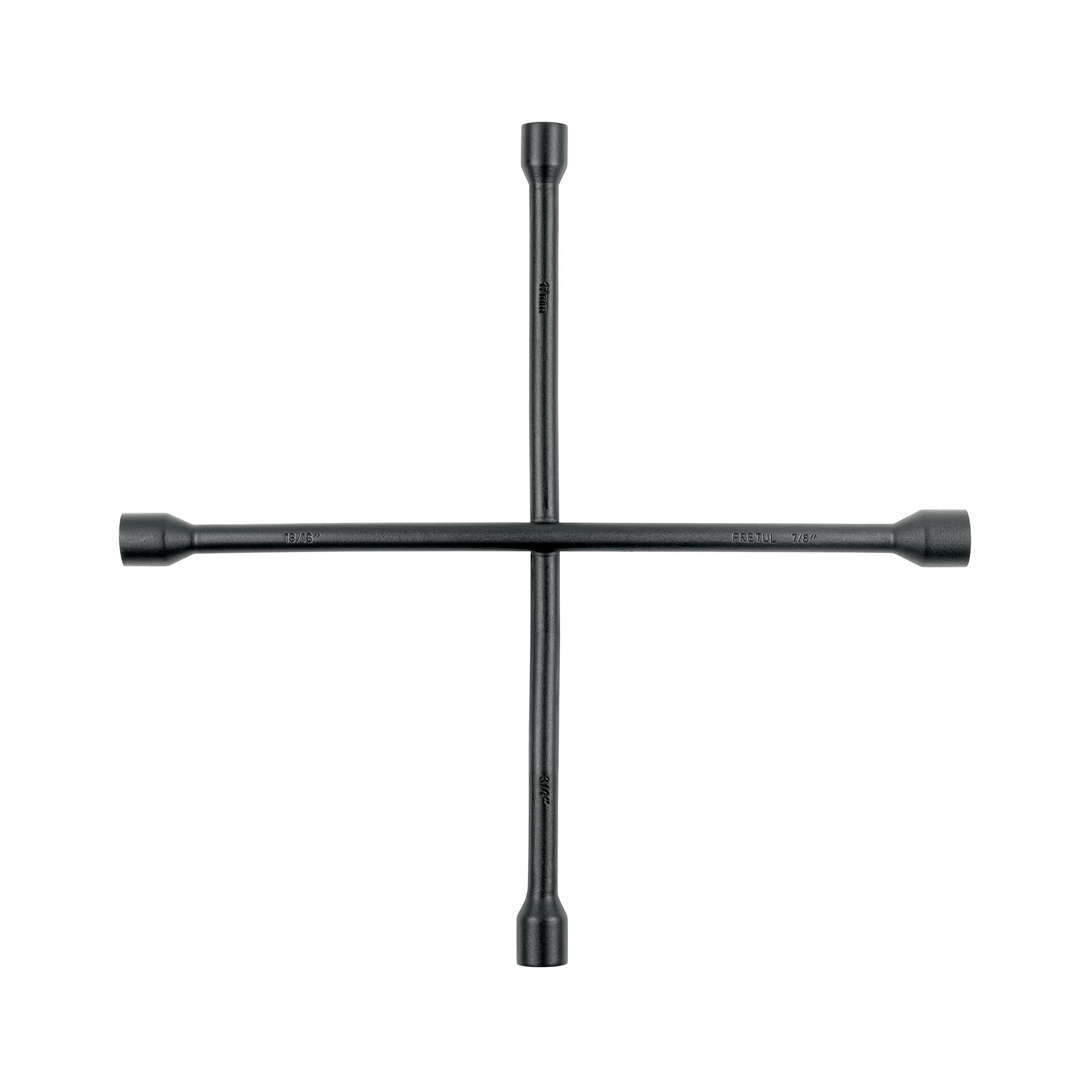 Llave de cruz 18", acabado negro mate, PRETUL