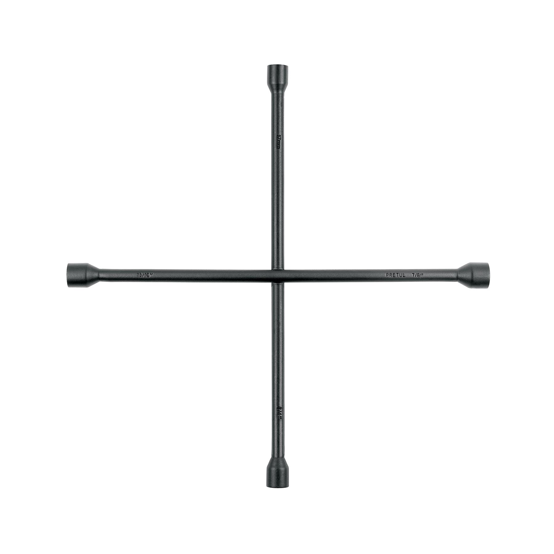 Llave de cruz 20", acabado negro mate, PRETUL