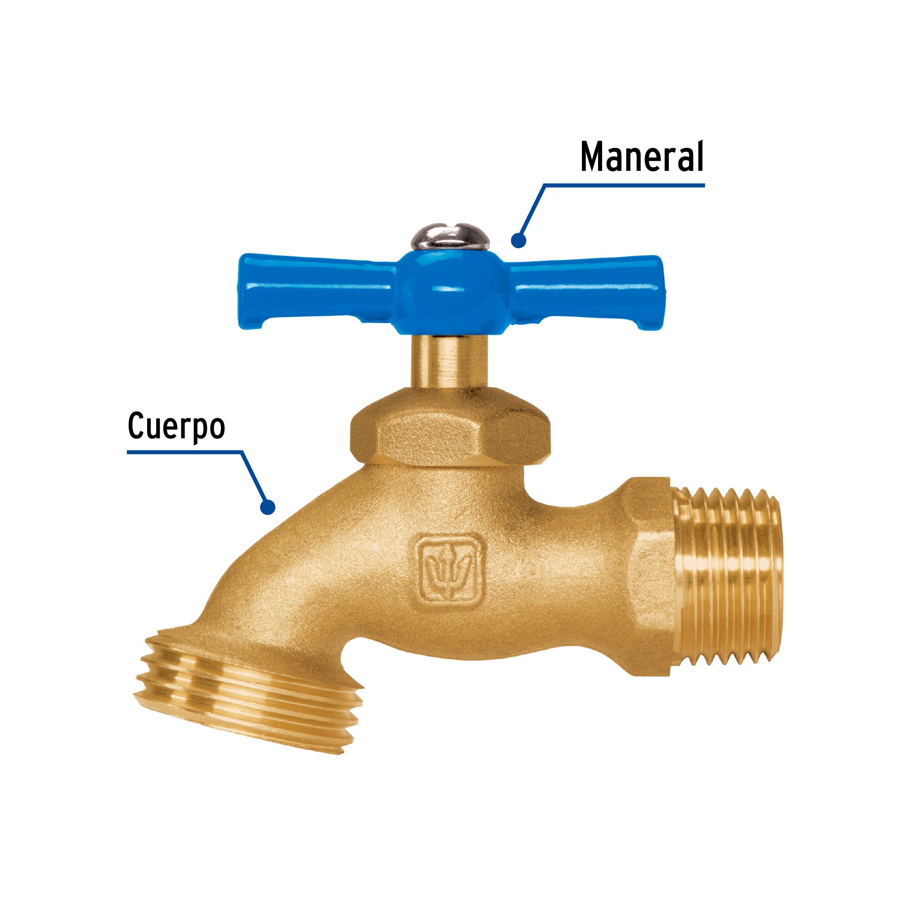 Llave para manguera, latón, 120g, 1/2", blíster, FOSET
