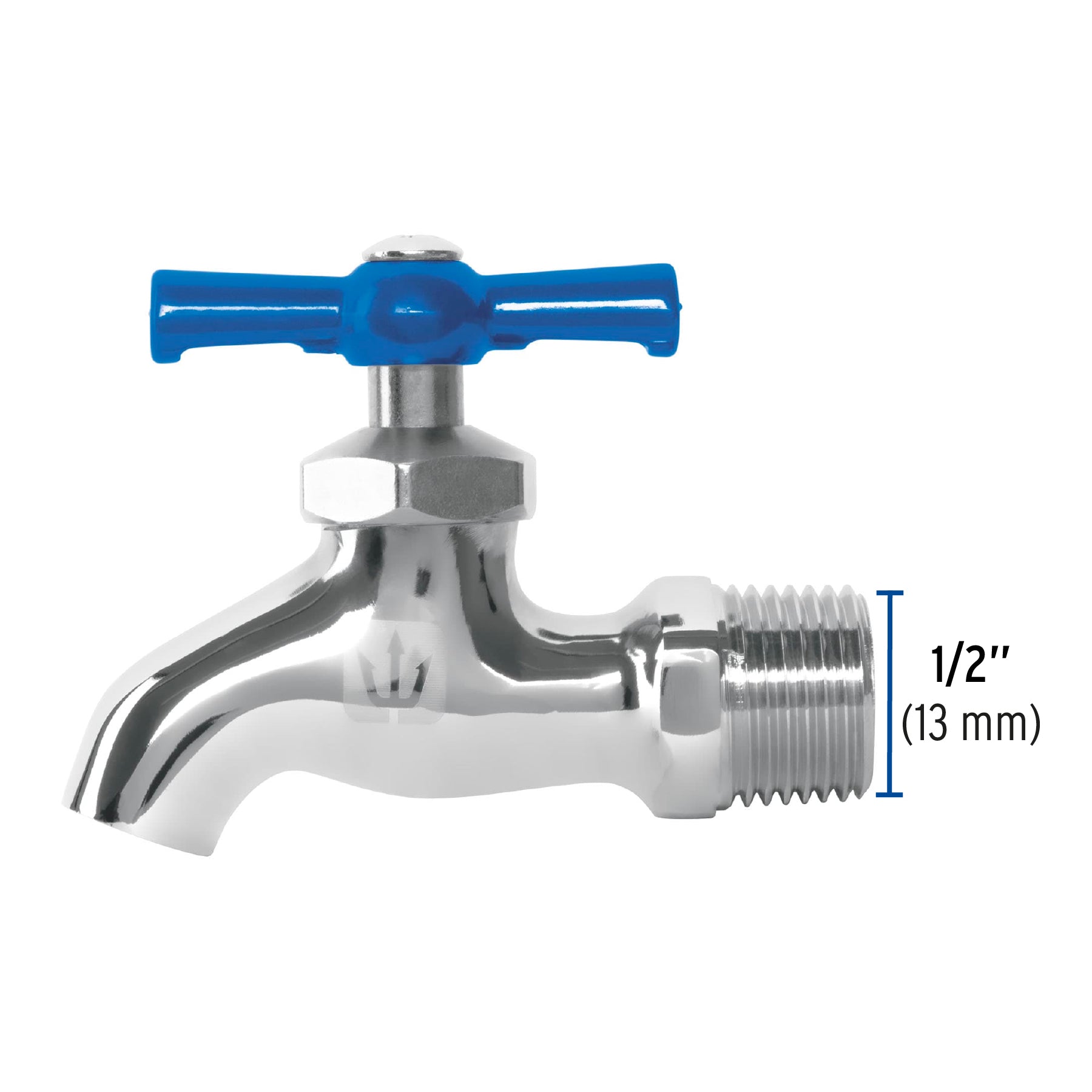 Llave de nariz de latón cromado, 135 g, entrada 1/2", FOSET