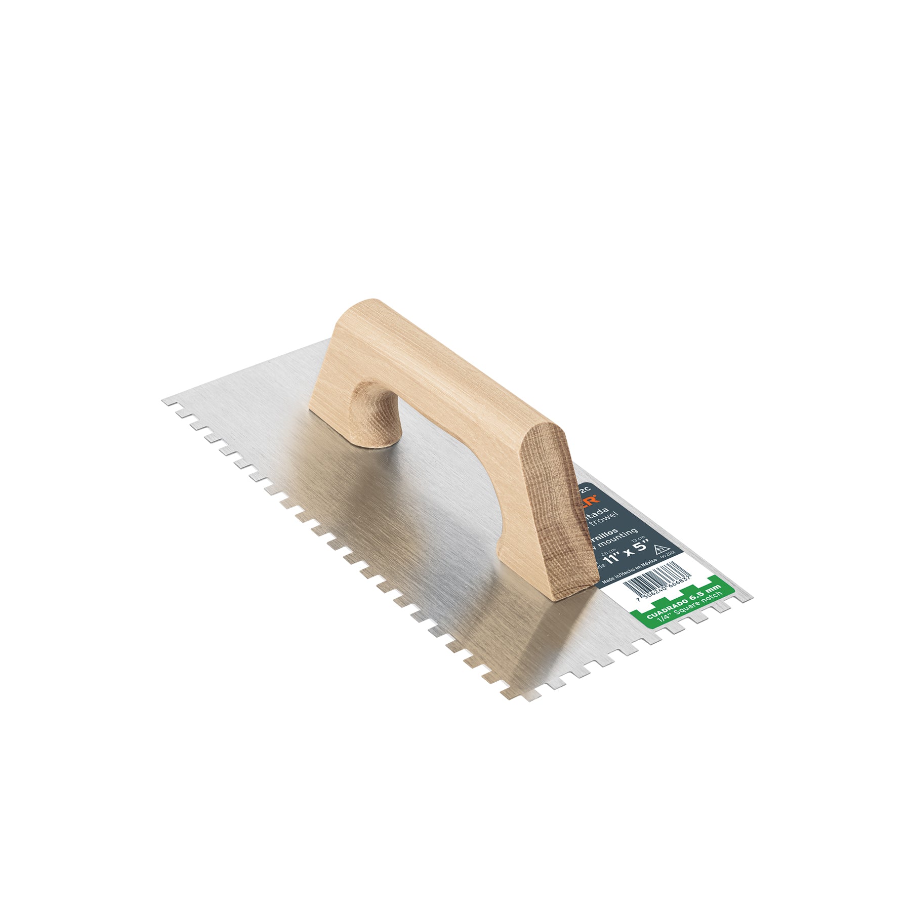 Llana 11" dentado cuadrado 1/4",tipo español,mgo madera,DESC