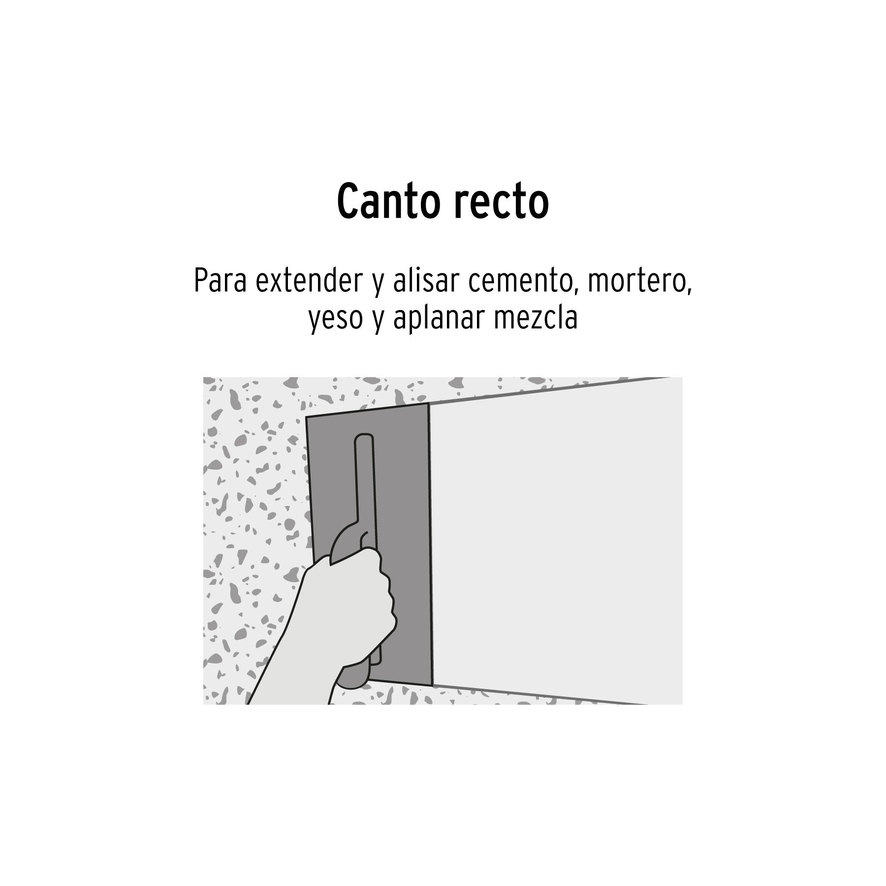 Llana 11" canto recto, tipo español, mango madera, TRUPER