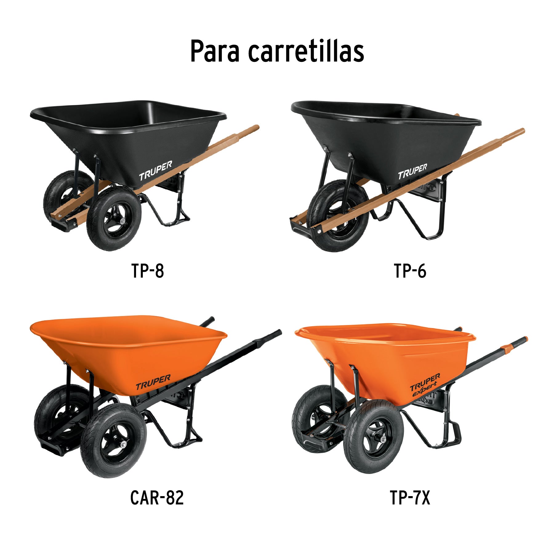 Llanta completa neumática lisa 16", incluye eje y baleros