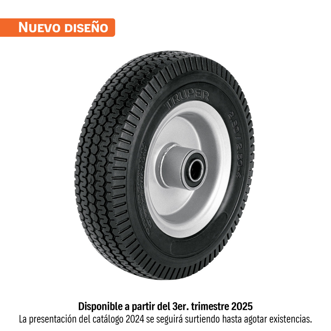 Rueda imponchable 8" para eje central, TRUPER