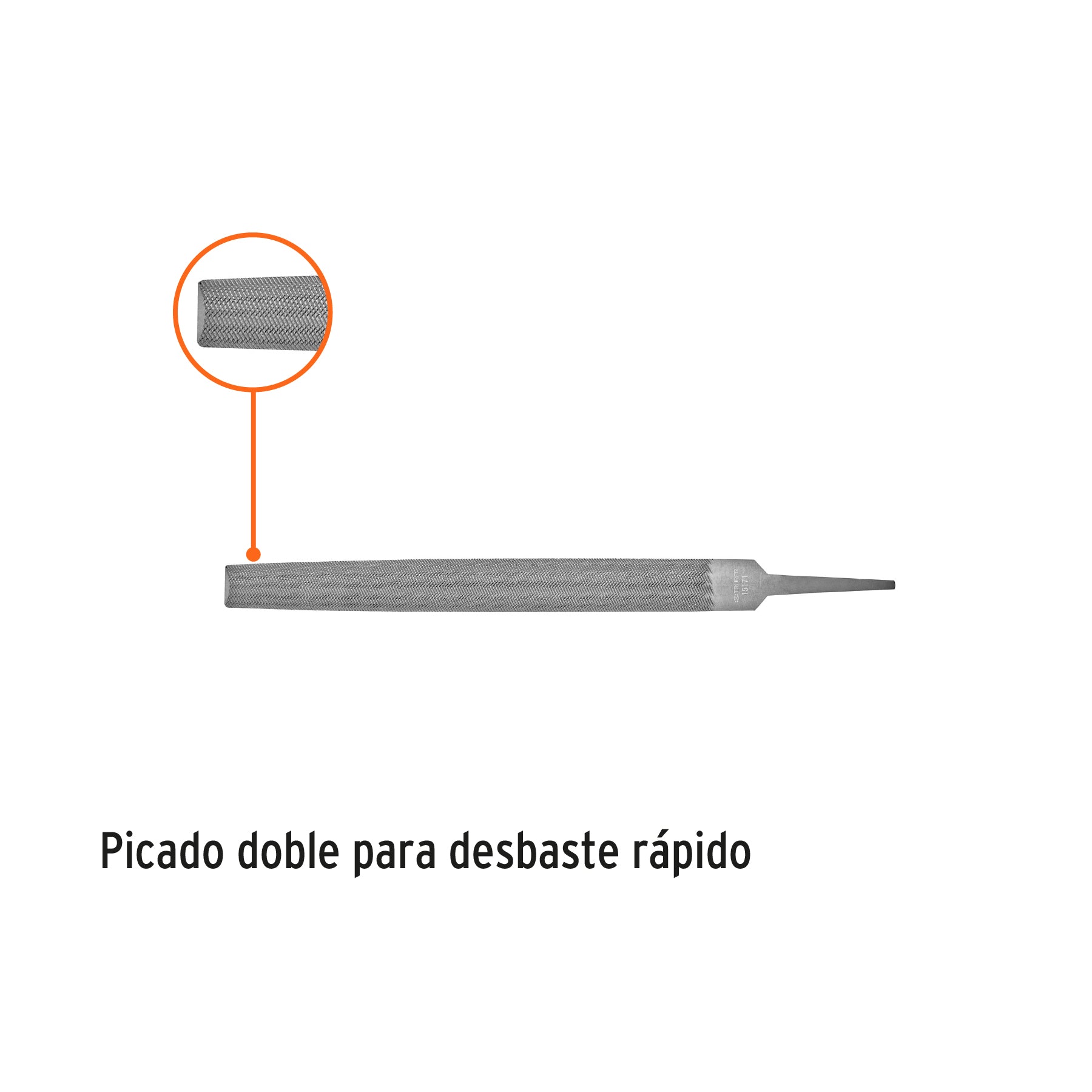 Lima media caña bastarda 8", TRUPER