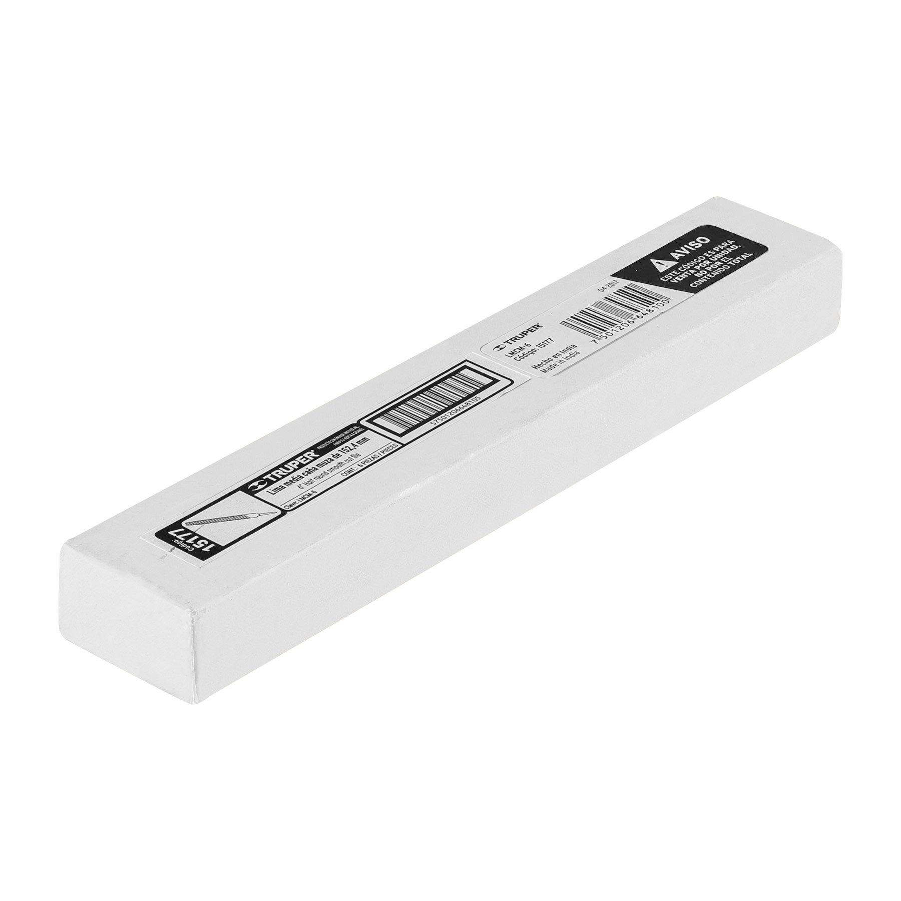 Lima media caña muzas 6", TRUPER