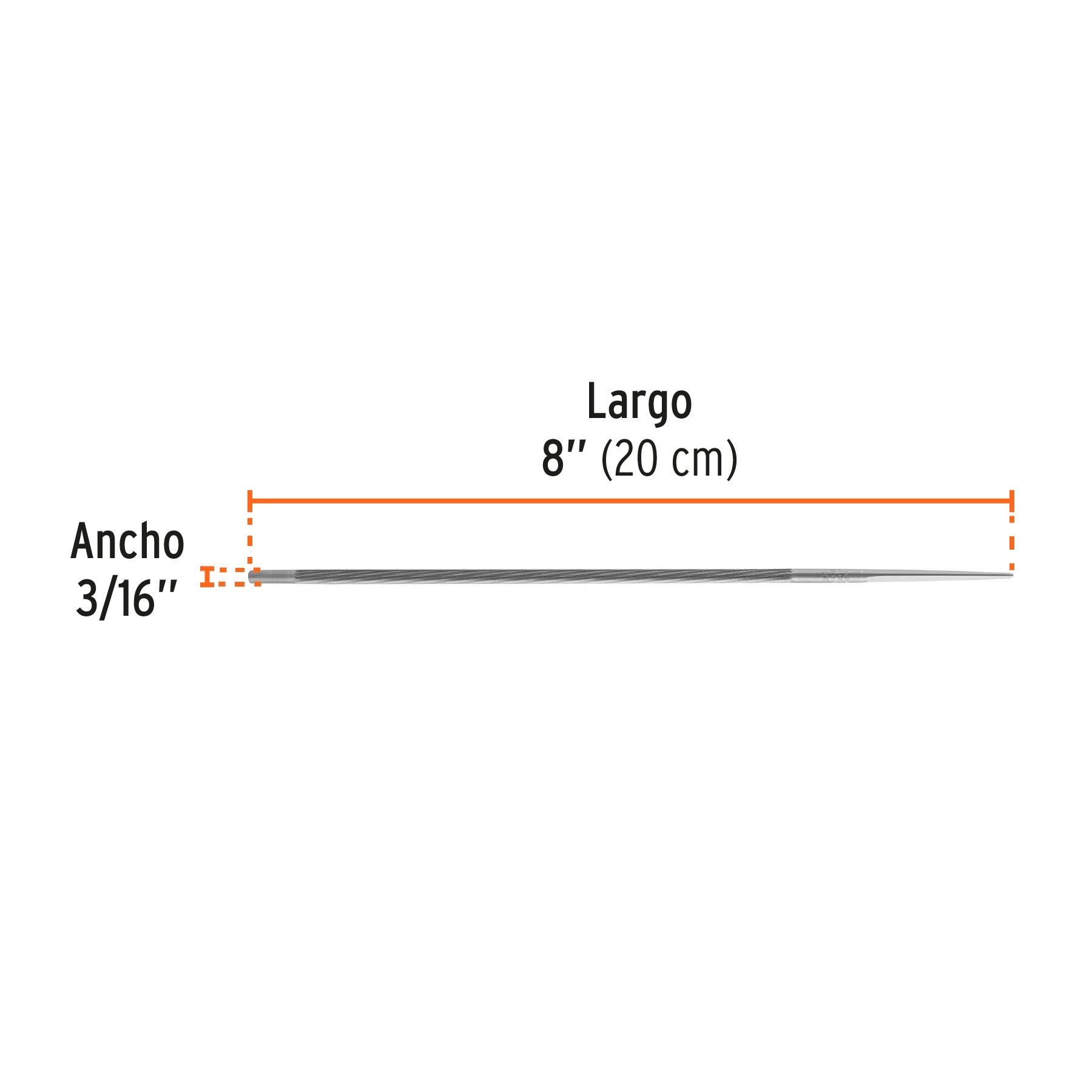 Lima profesional para motosierra, 3/16", TRUPER EXPERT