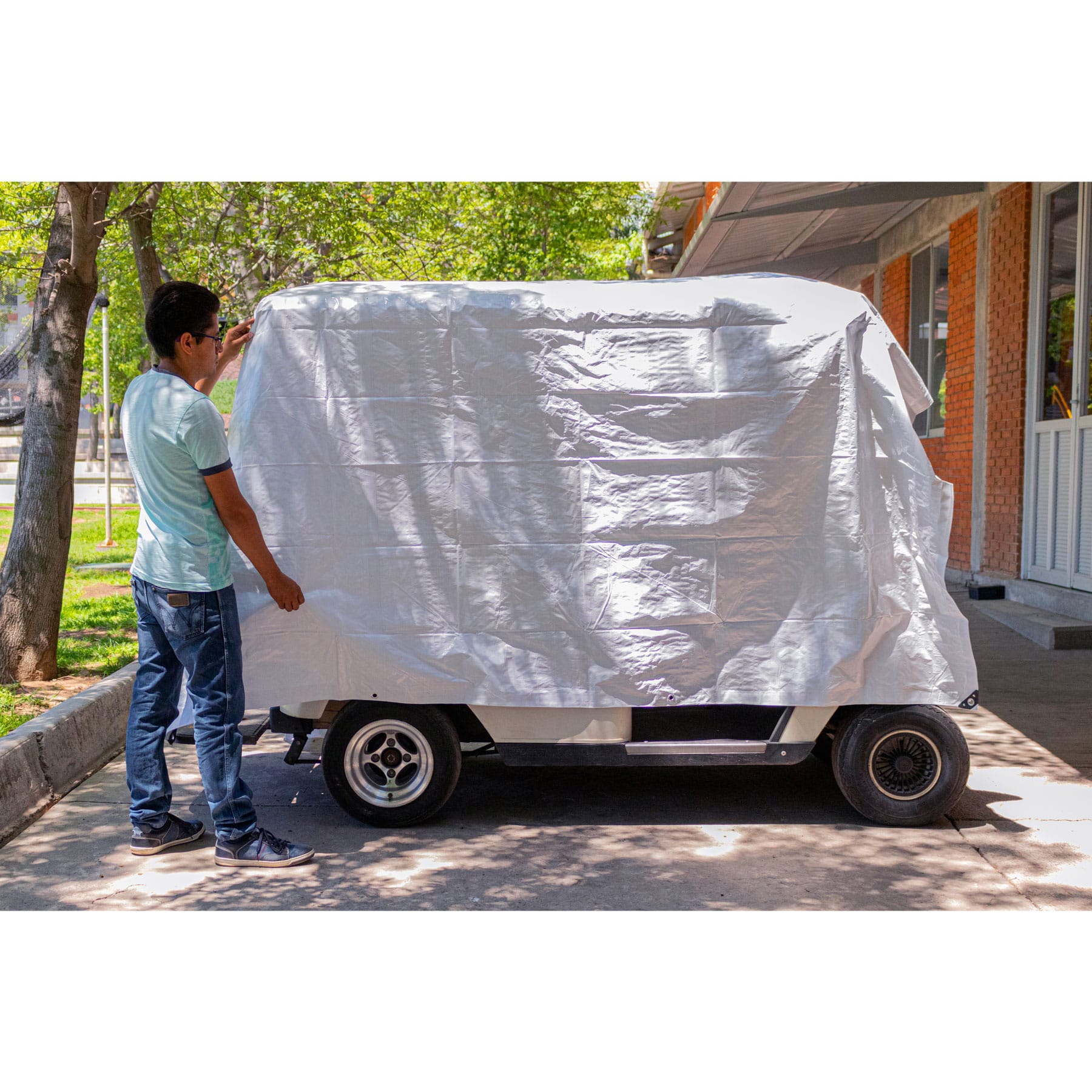 Lona de polietileno 3 x 4 m, blanca, 110 g/m2, PRETUL