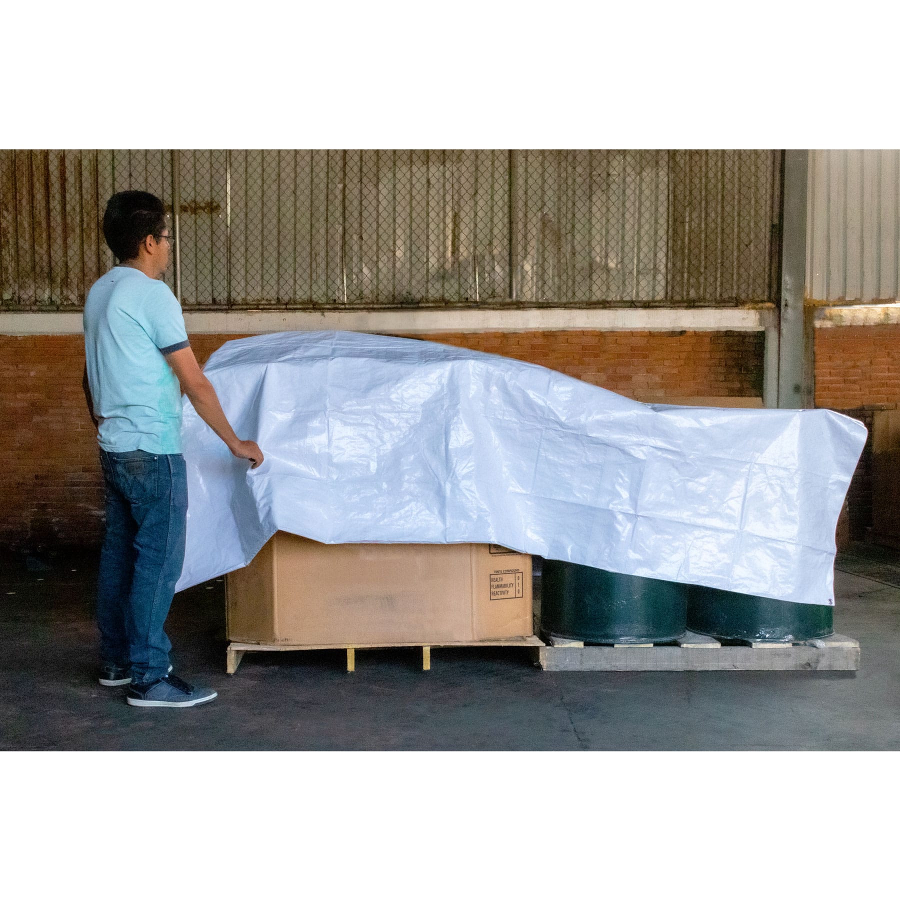 Lona de polietileno 3 x 4 m, blanca, 110 g/m2, PRETUL
