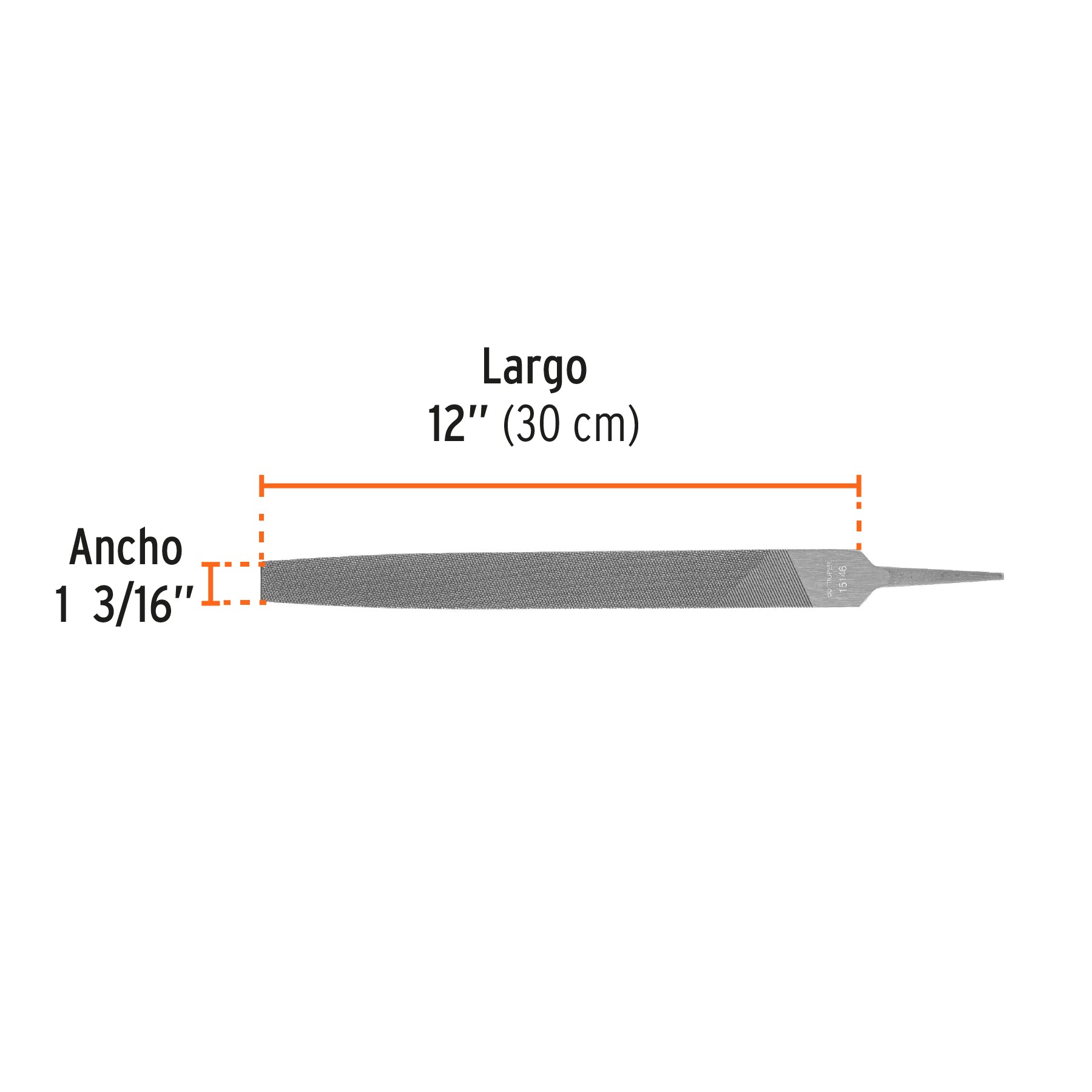 Lima plana bastarda 12", TRUPER