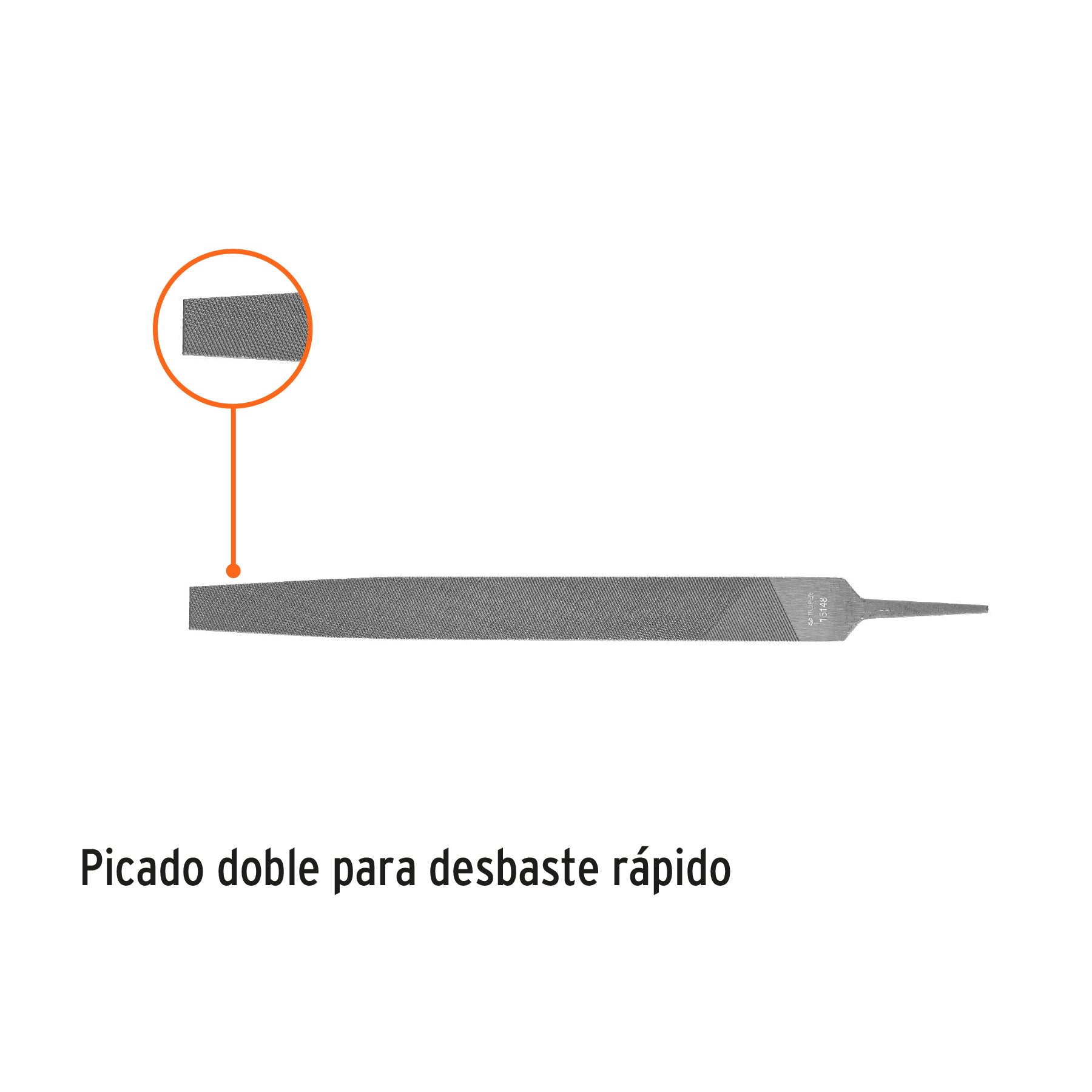 Lima plana bastarda 14", TRUPER