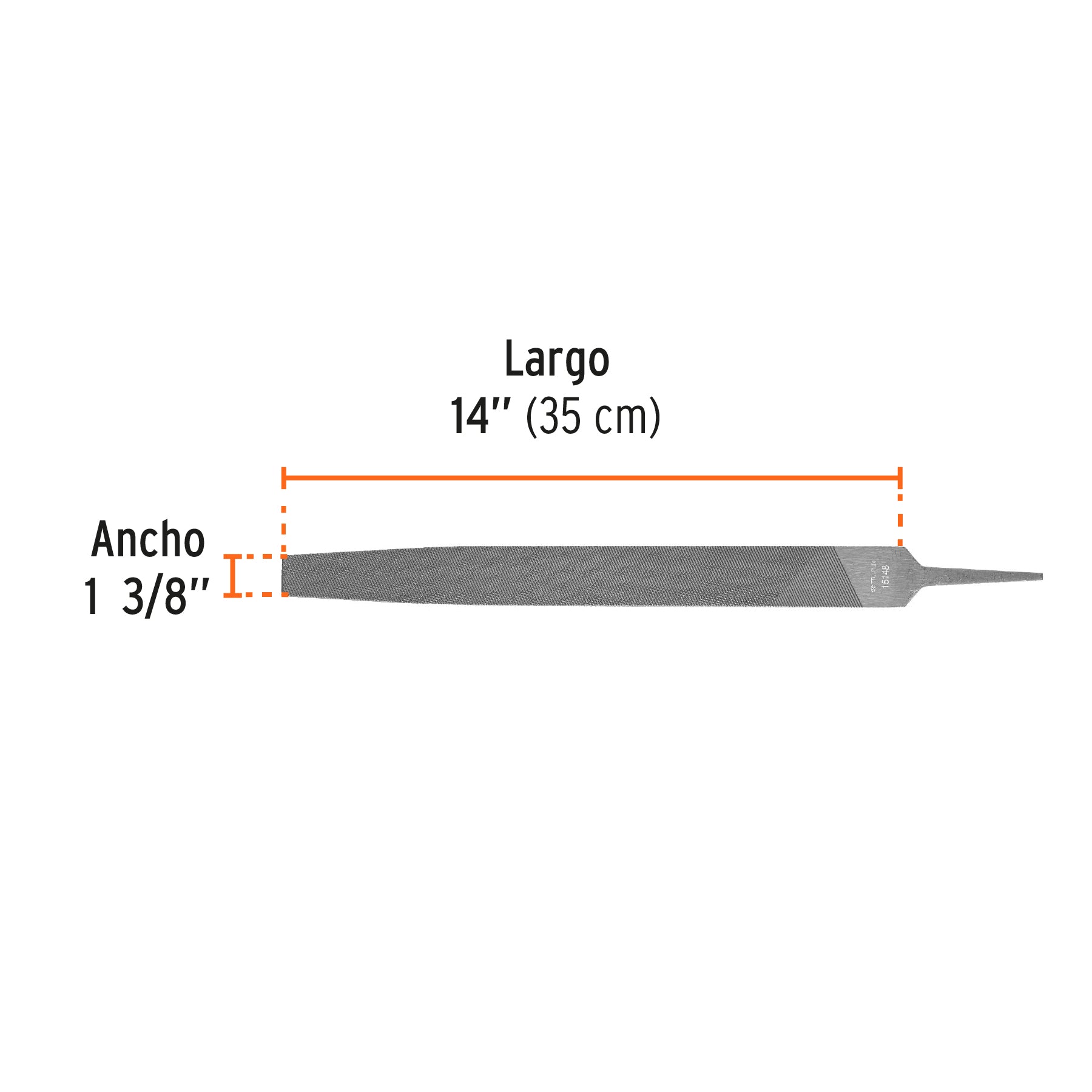 Lima plana bastarda 14", TRUPER
