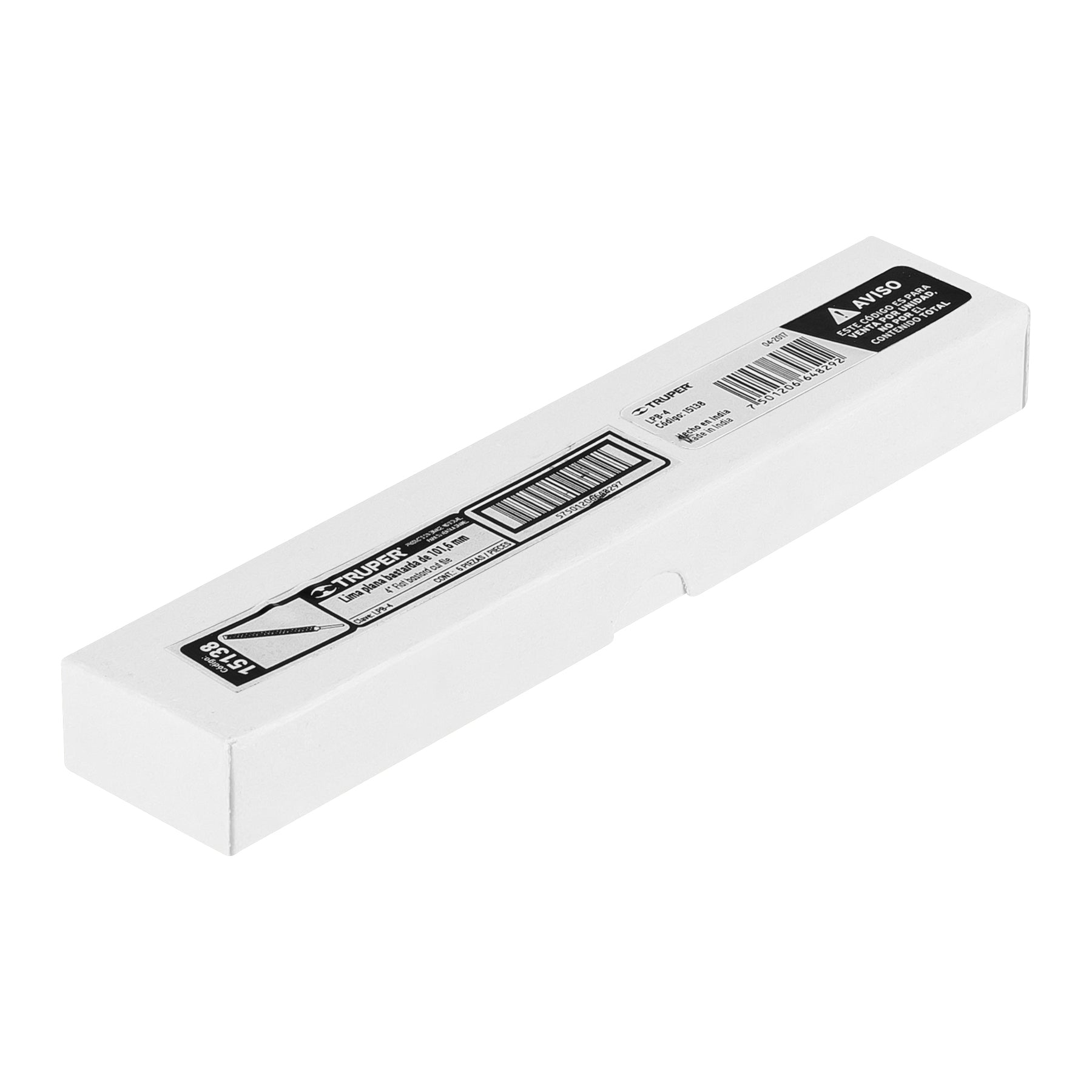 Lima plana bastarda 4", TRUPER