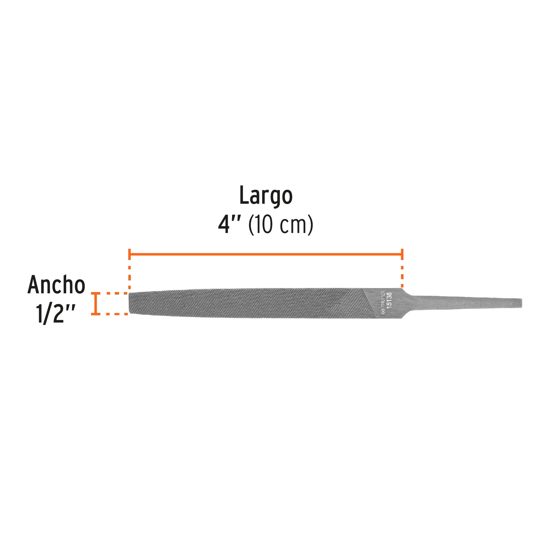 Lima plana bastarda 4", TRUPER