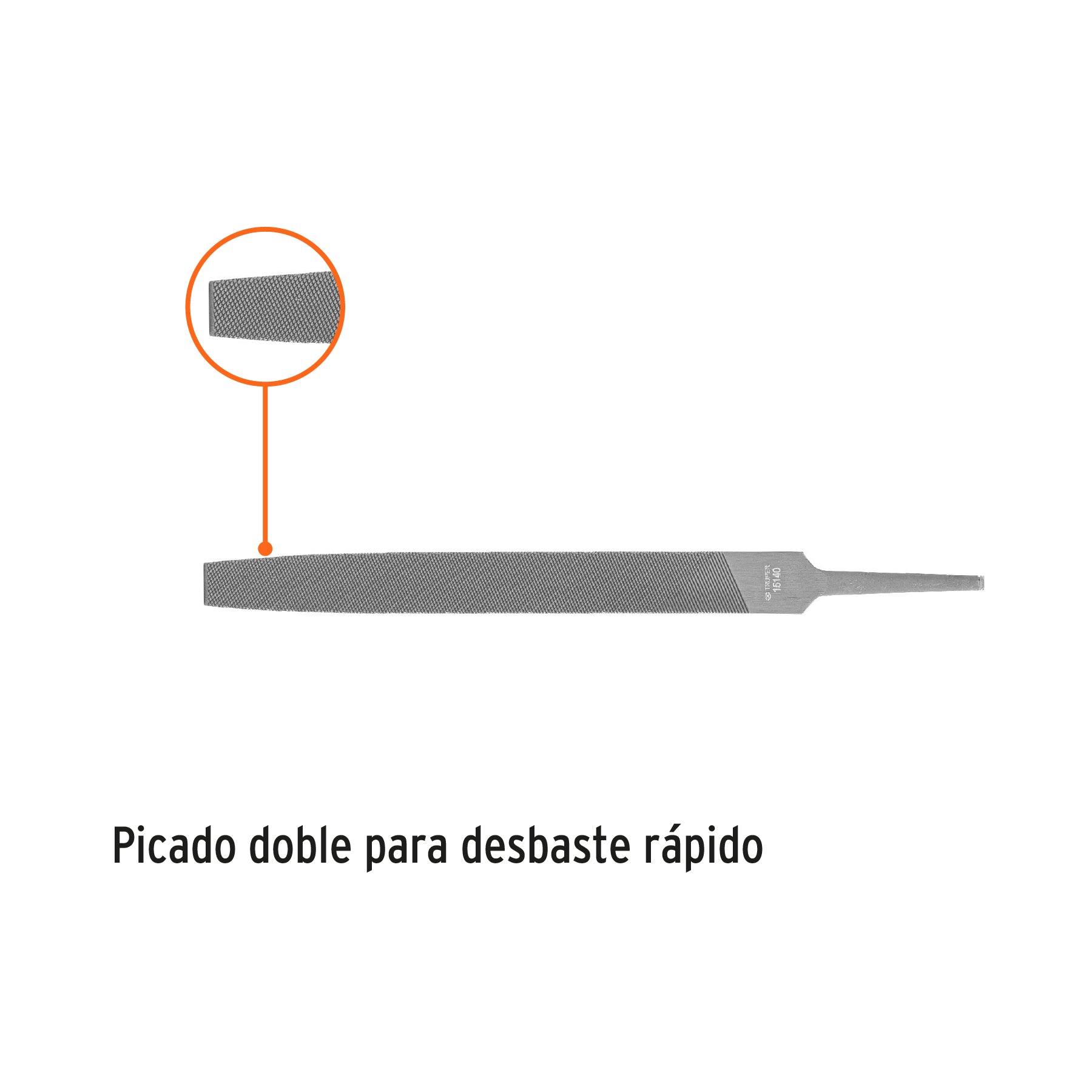 Lima plana bastarda 6", TRUPER