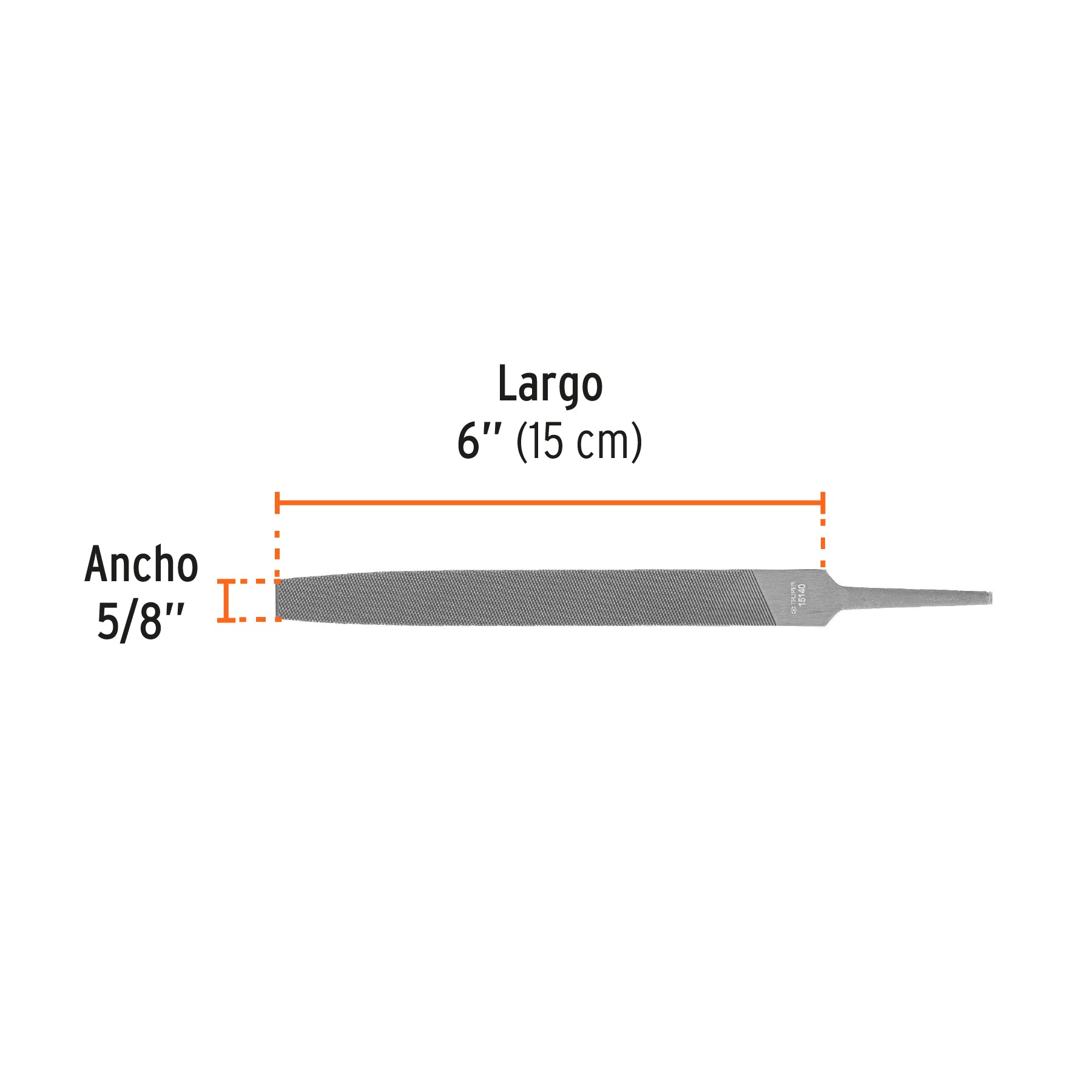 Lima plana bastarda 6", TRUPER