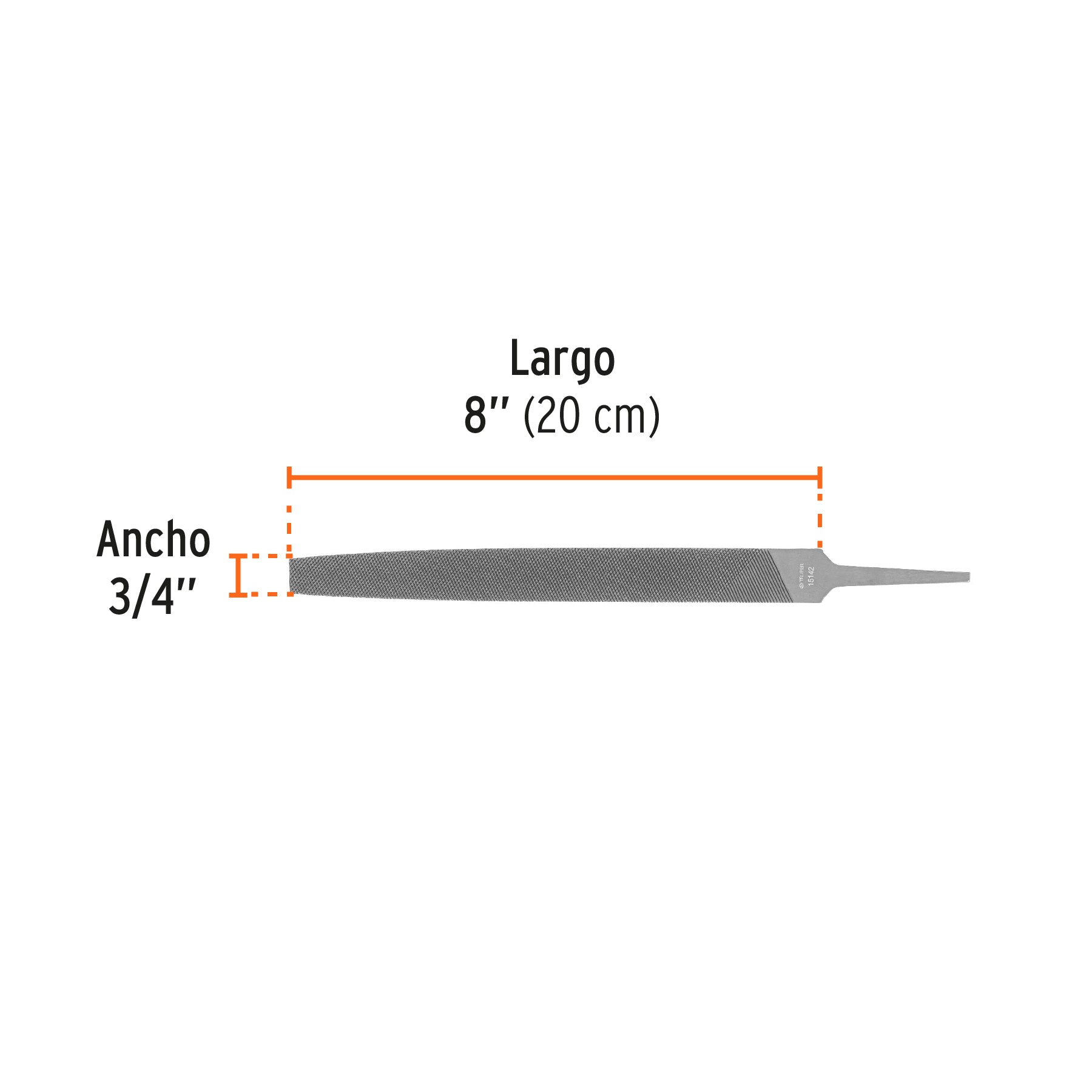 Lima plana bastarda 8", TRUPER